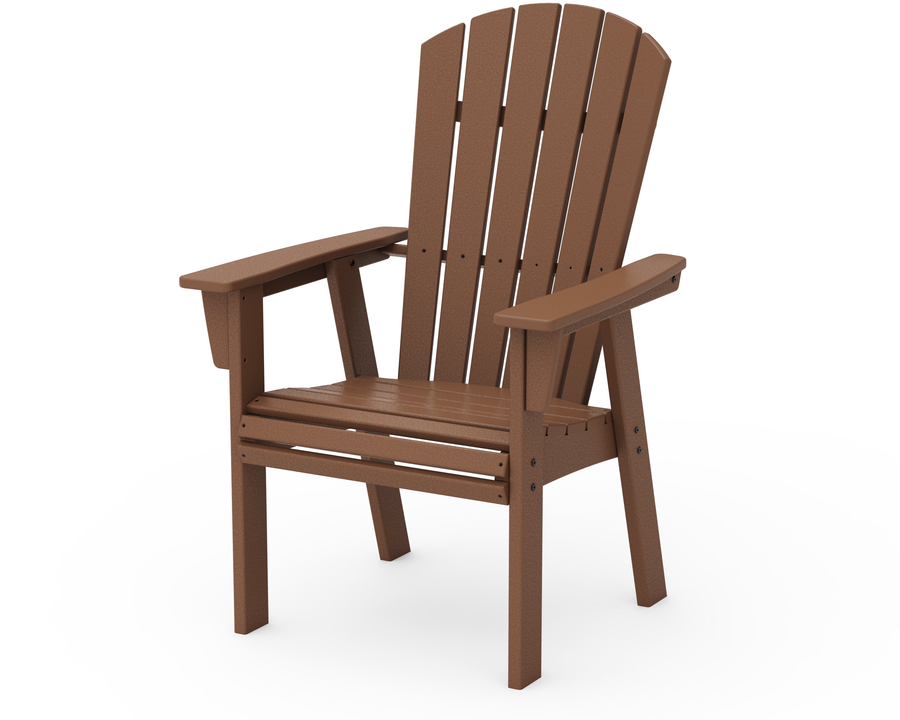 POLYWOOD® Nautical Curveback Adirondack Dining Chair in Teak