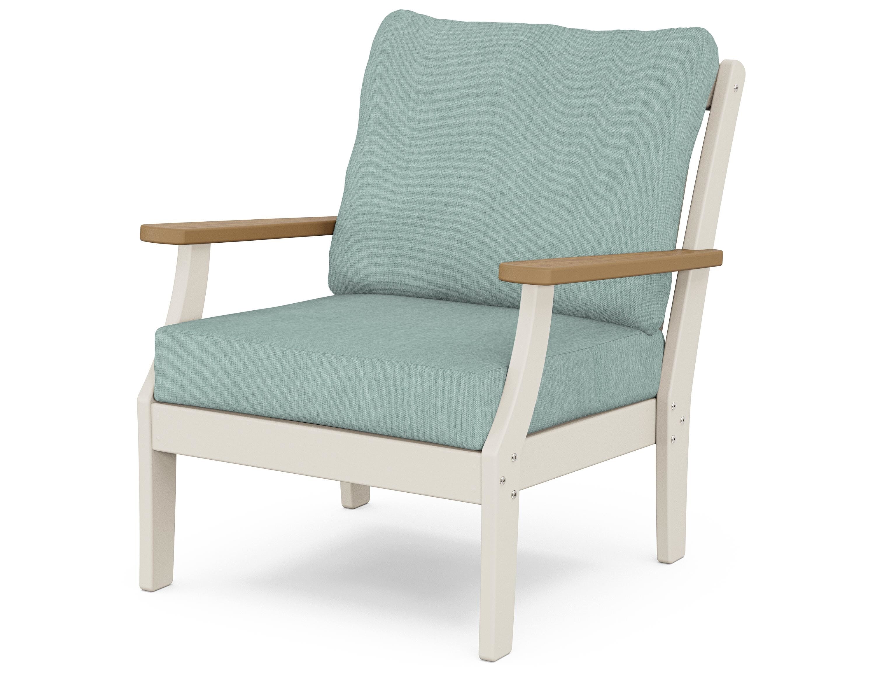 POLYWOOD® Braxton Deep Seating Chair in Sand / Natural / Glacier Spa