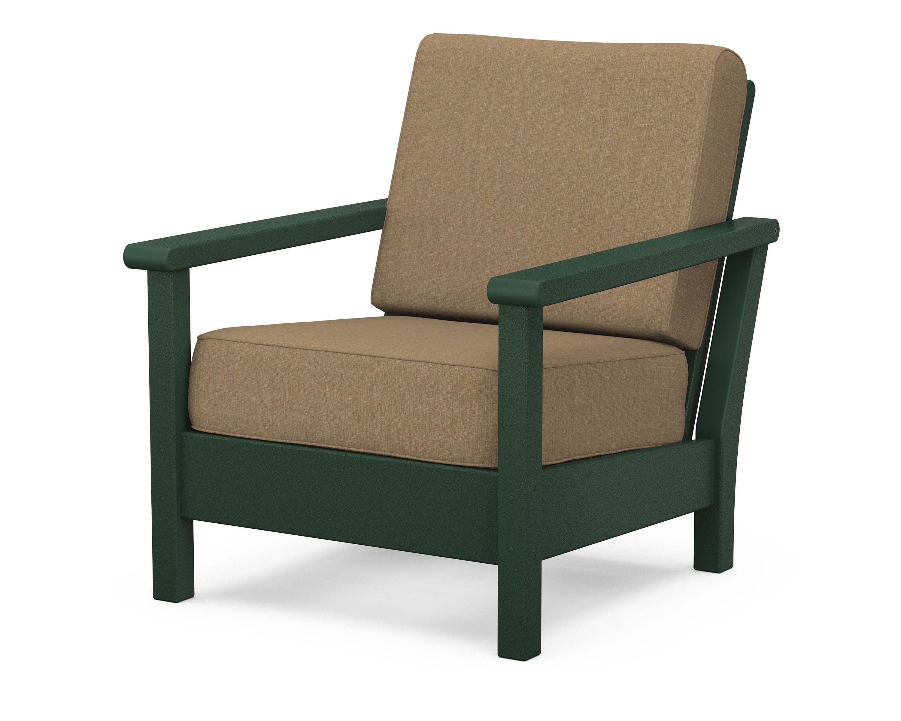 POLYWOOD® Harbour Deep Seating Chair in Green / Sesame