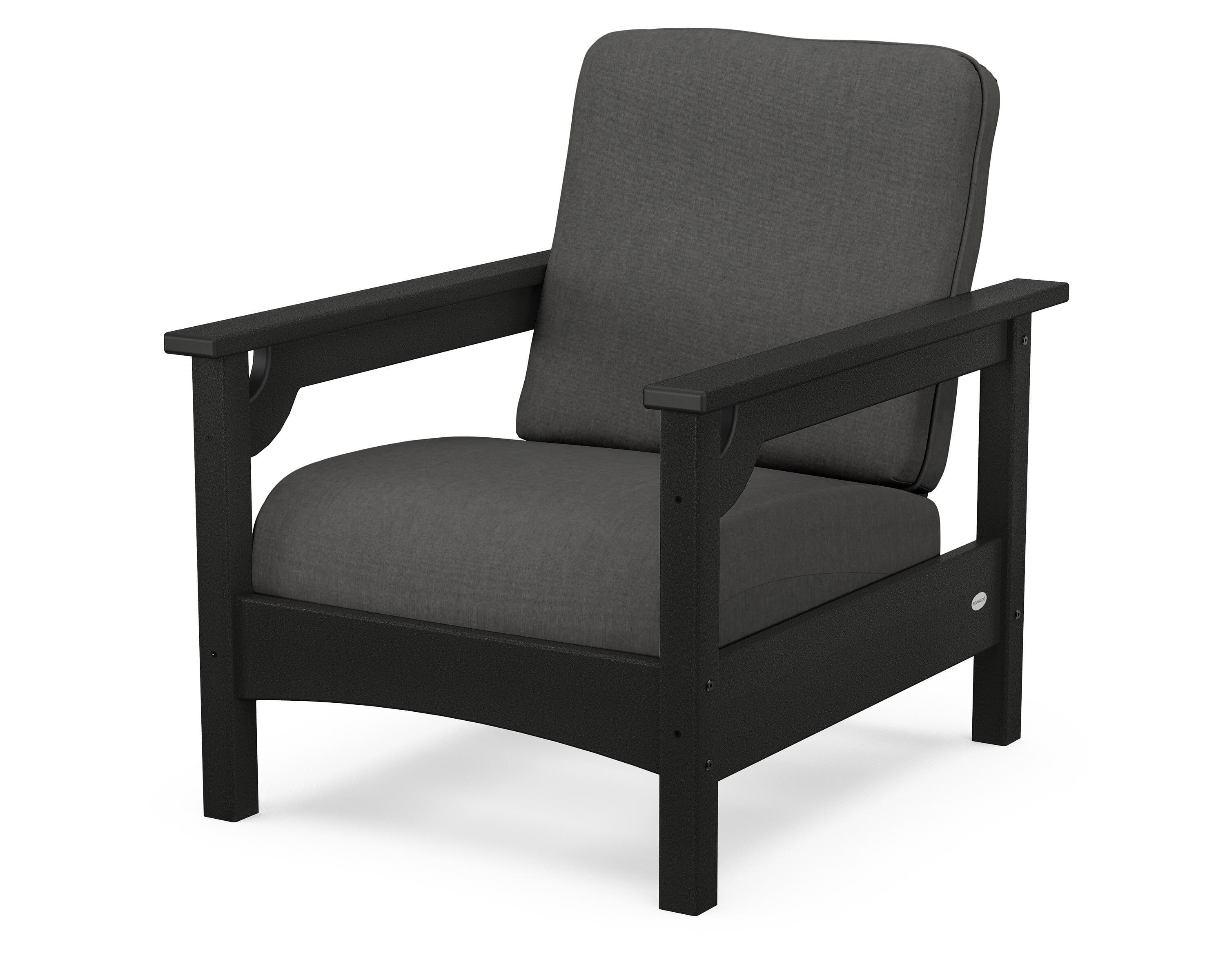 POLYWOOD® Club Chair in Black / Spectrum Carbon