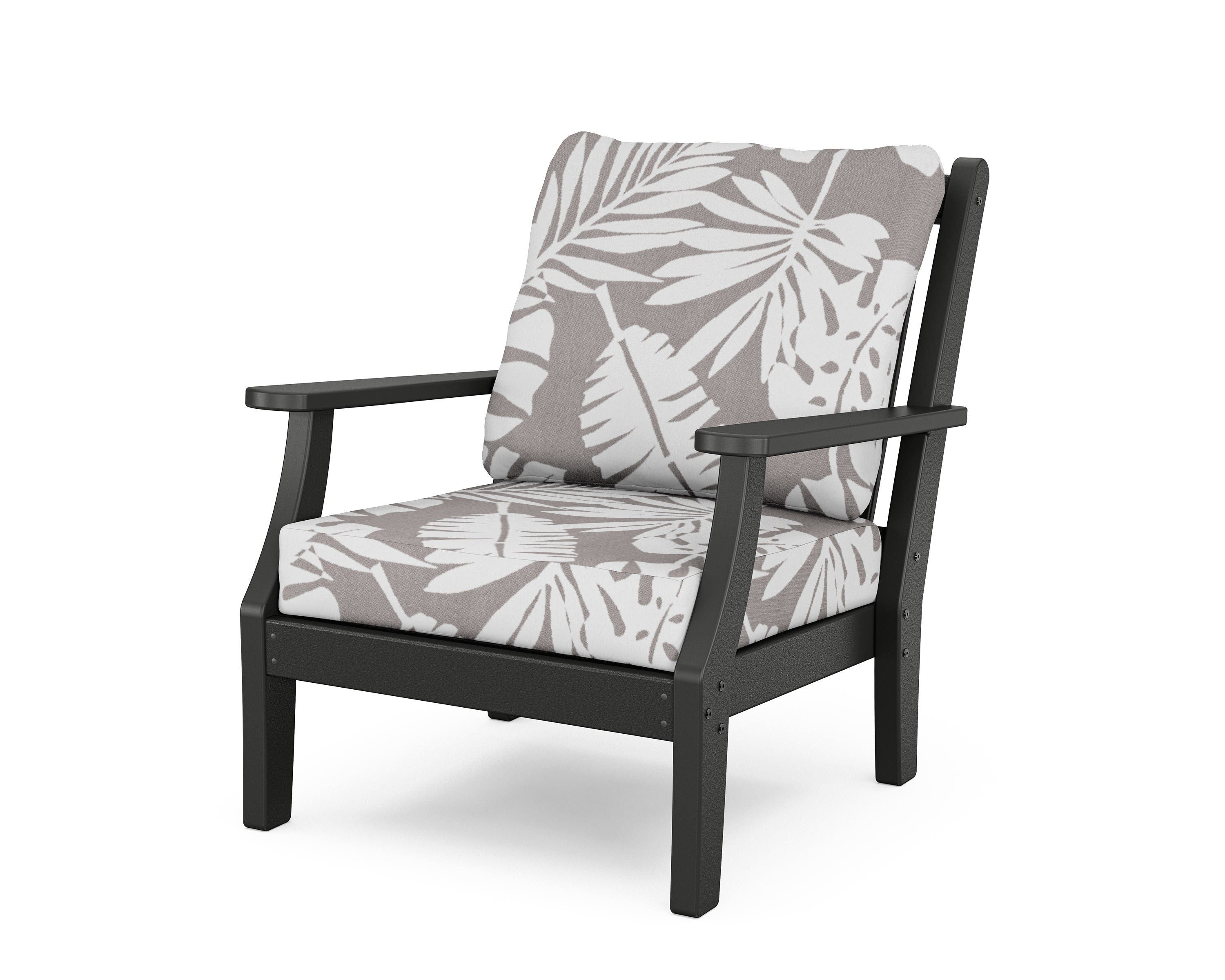 Country Living Wovendale Deep Seating Chair in Black / Leaf Grey Mist