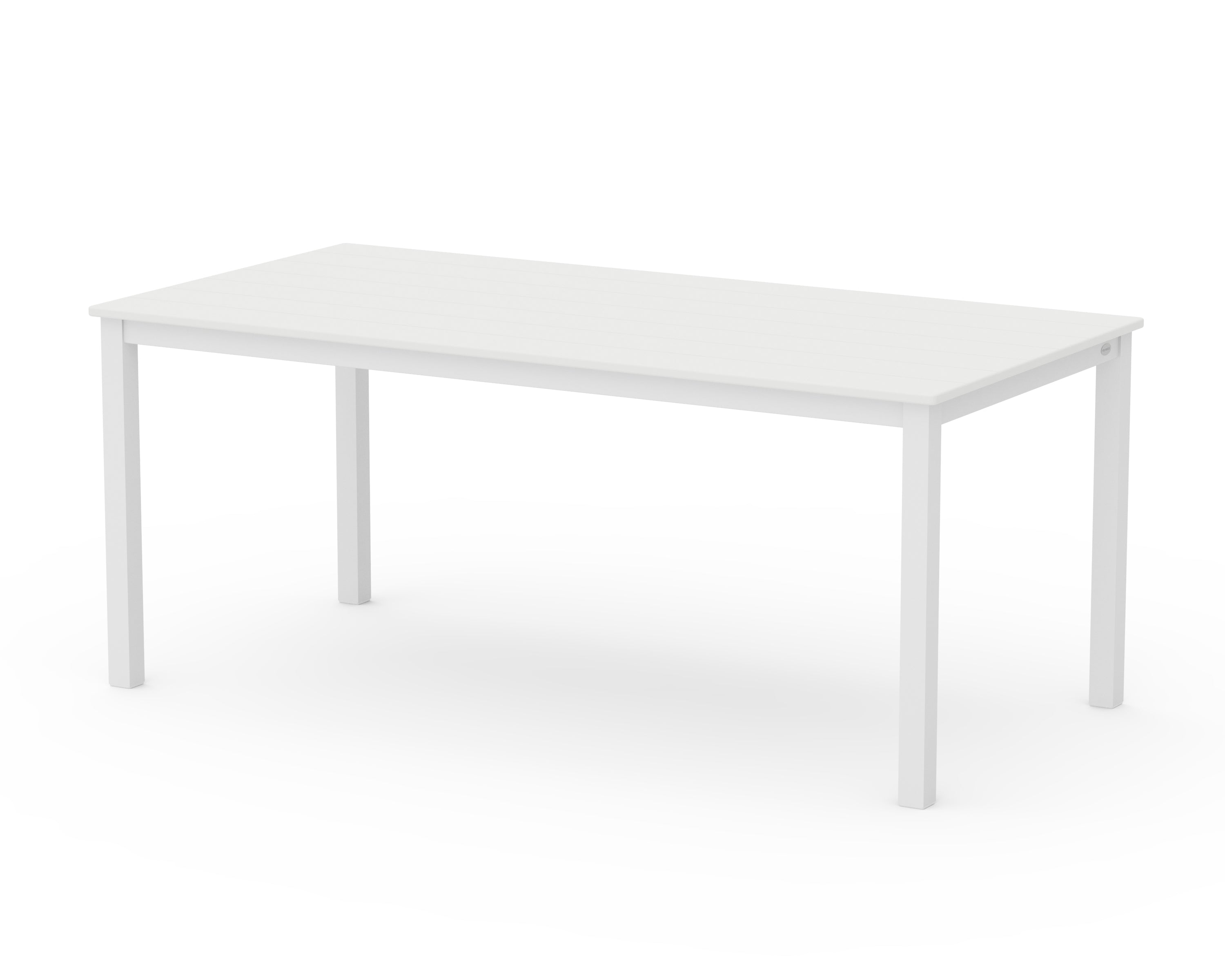POLYWOOD® Main Street 36" x 72" Dining Table in White / White