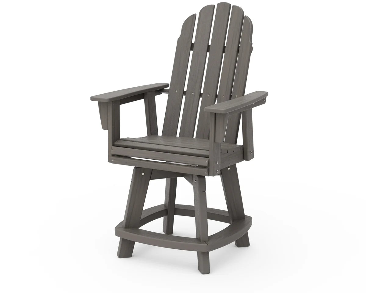 Vineyard Curveback Adirondack Swivel Counter Chair