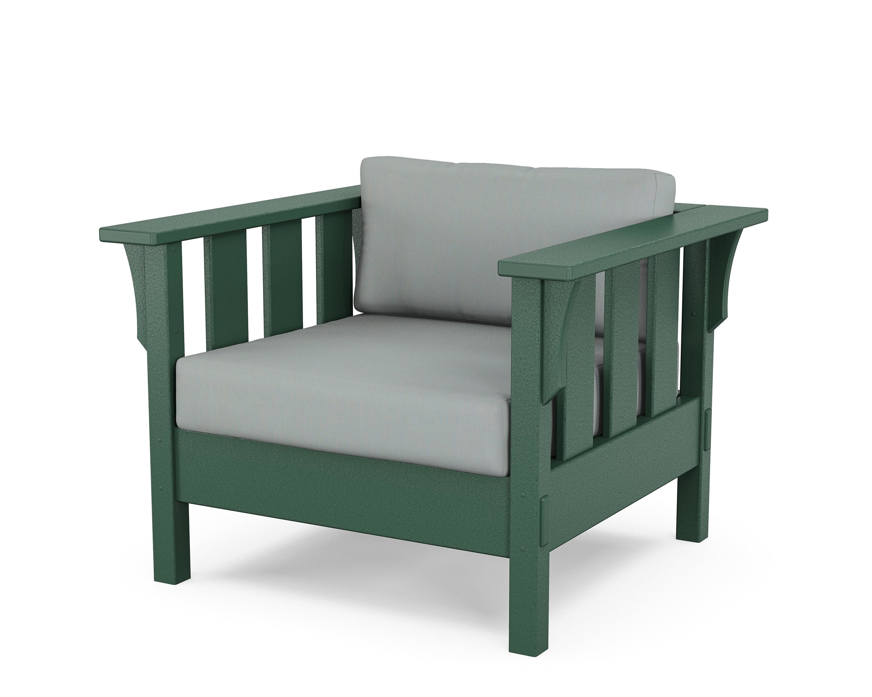Martha Stewart by POLYWOOD® Acadia Deep Seating Chair in Green / Spa