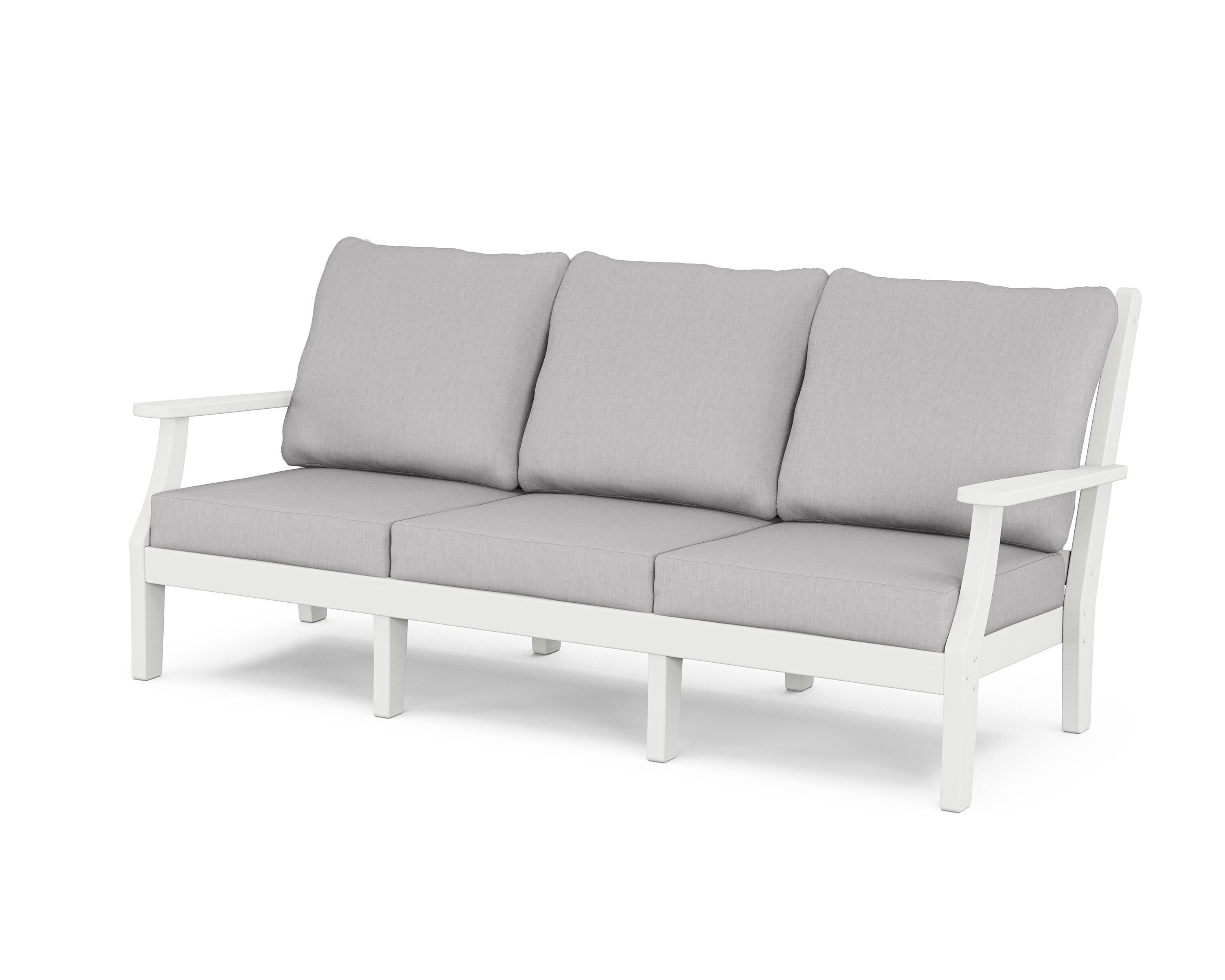 Country Living Wovendale Deep Seating Sofa in White / Granite