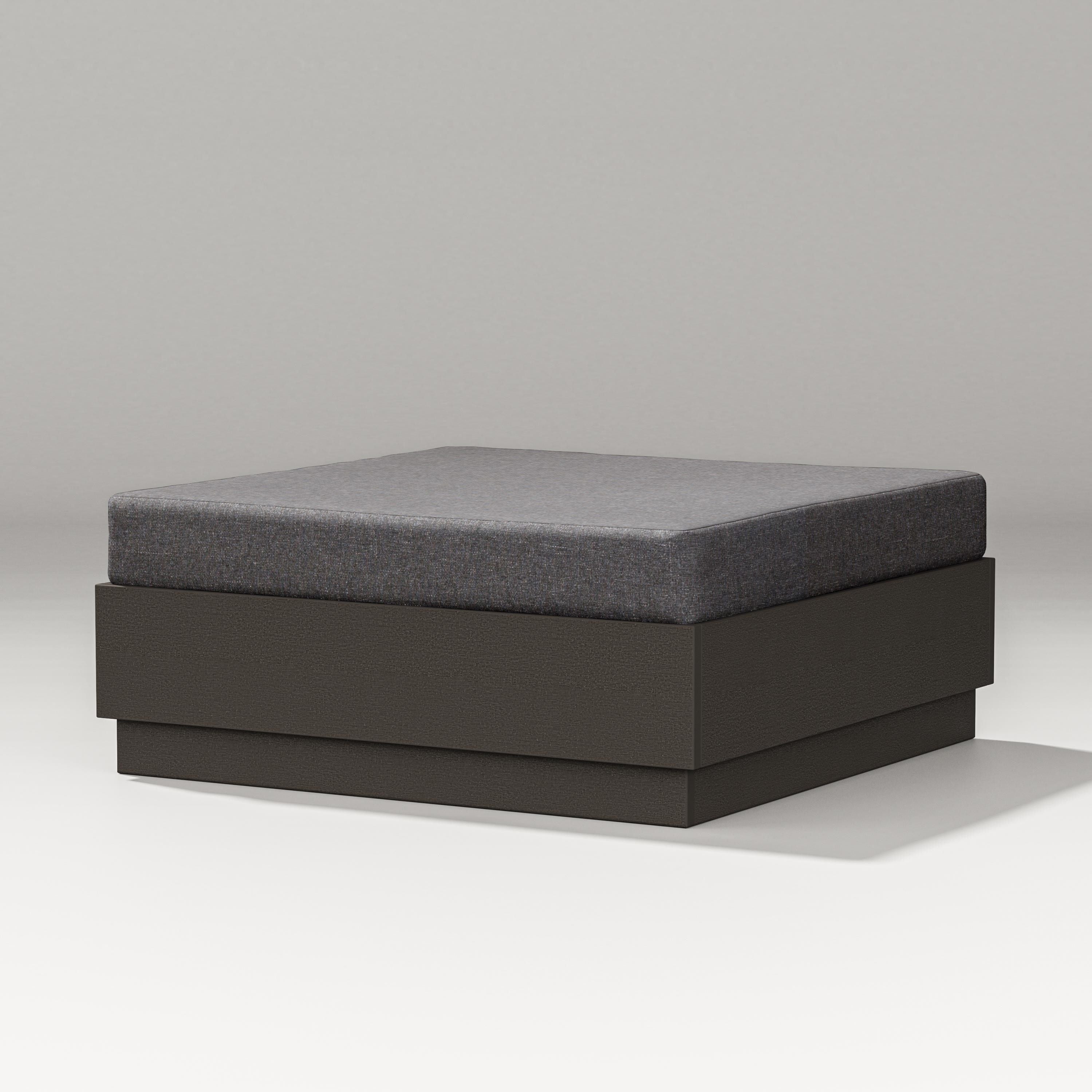 PW Designer Series Elevate Lounge Ottoman in Vintage Coffee / Ash Charcoal