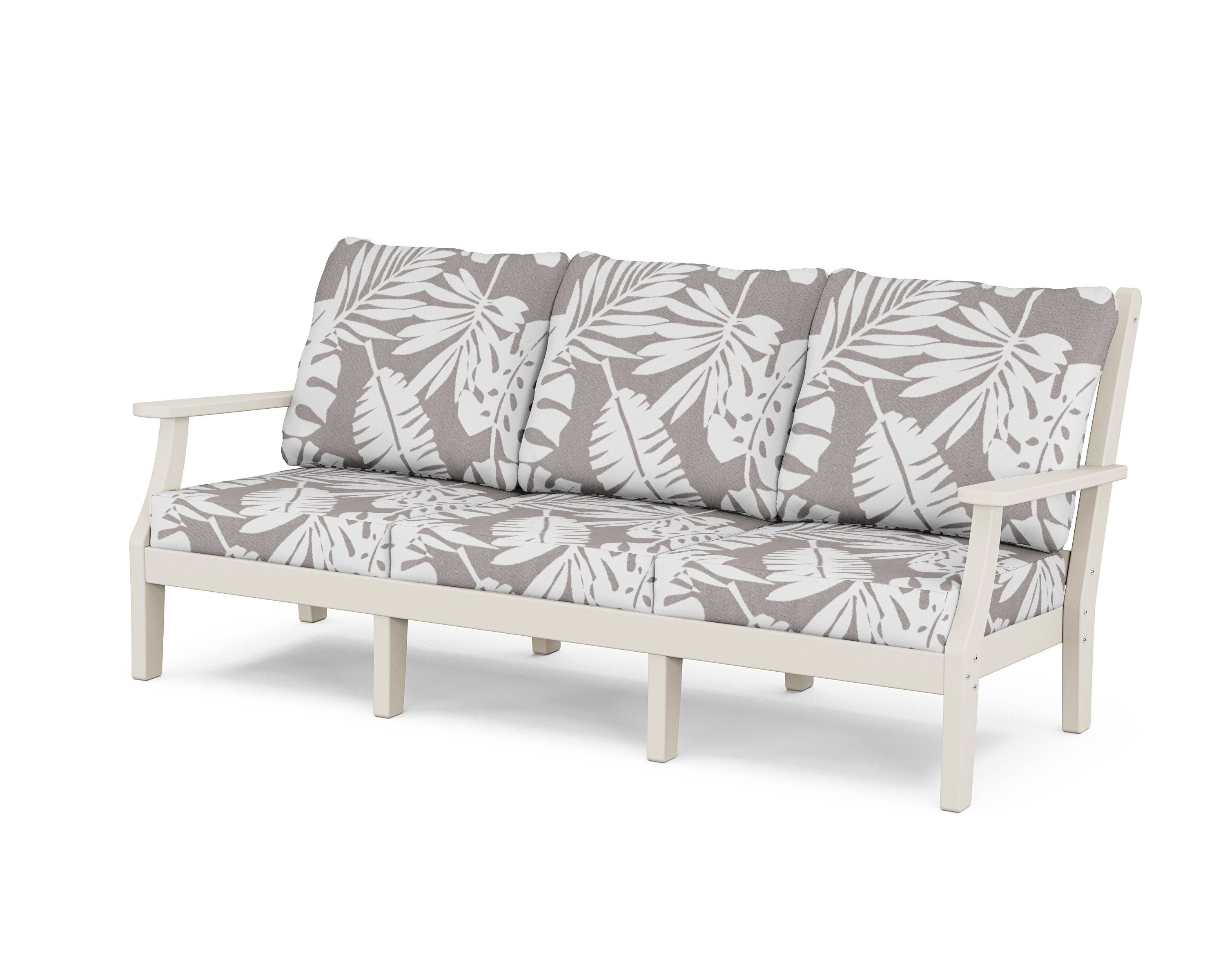 Country Living Wovendale Deep Seating Sofa in Sand / Leaf Grey Mist