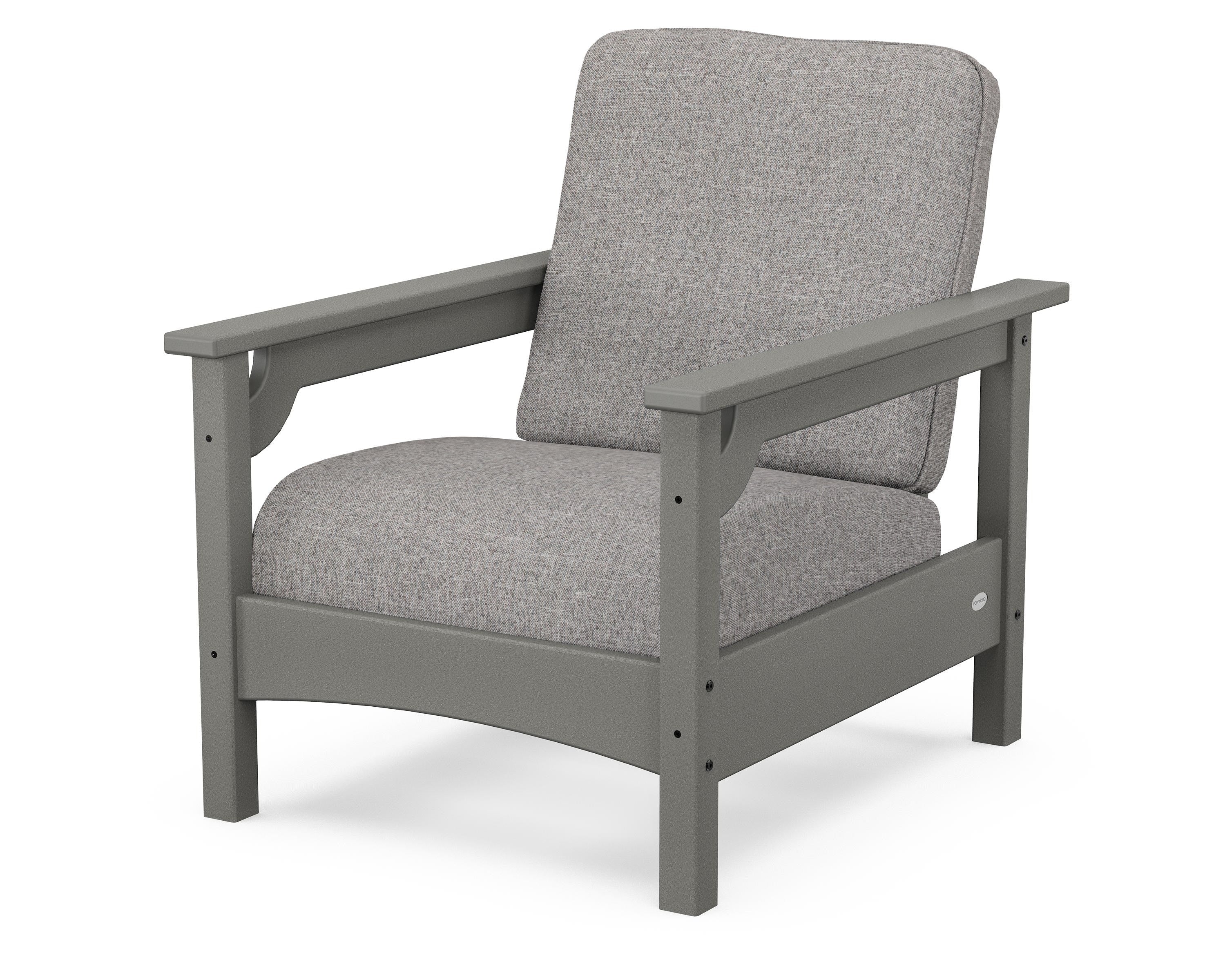 POLYWOOD® Club Chair in Slate Grey / Grey Mist