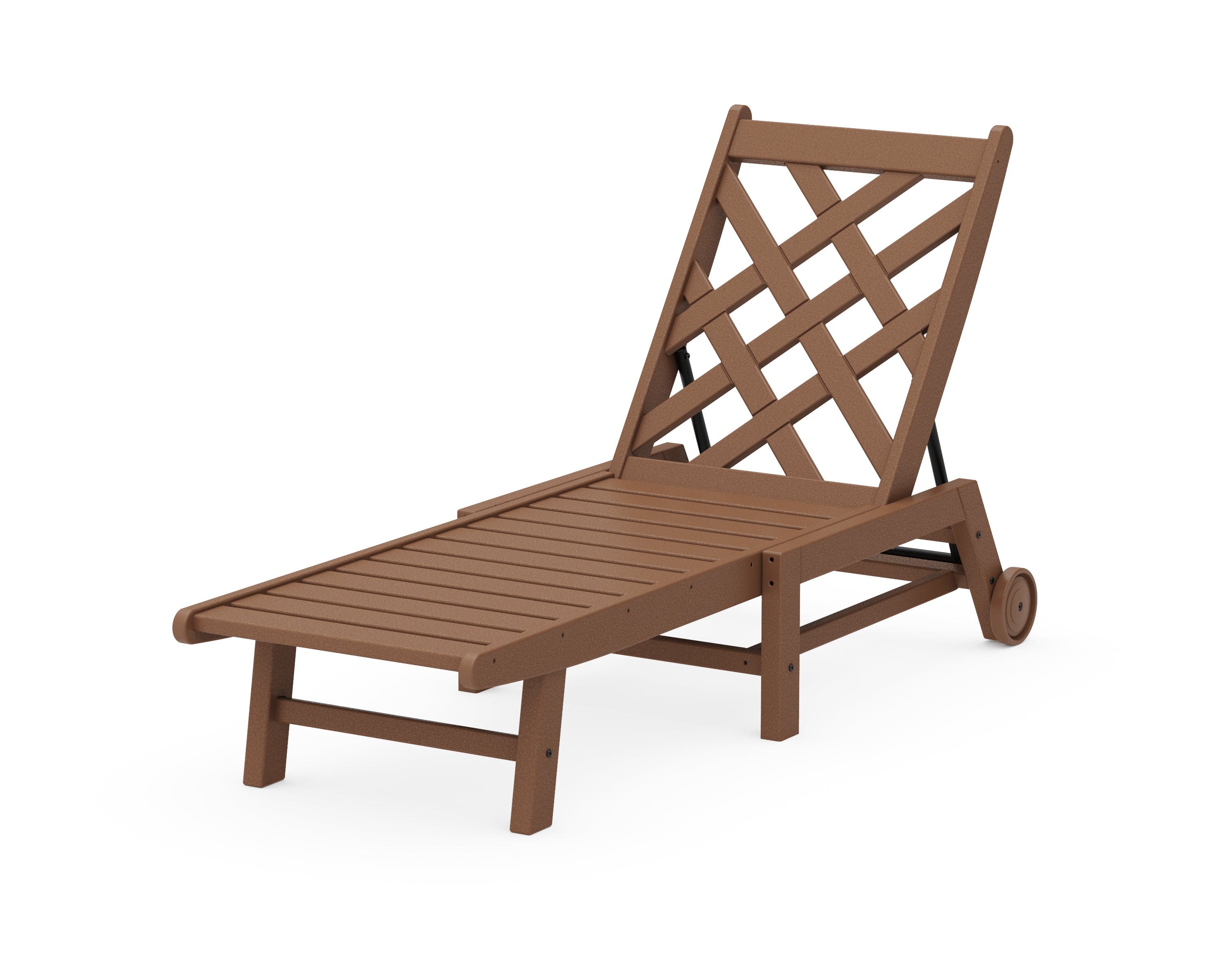 Country Living Wovendale Chaise with Wheels in Teak