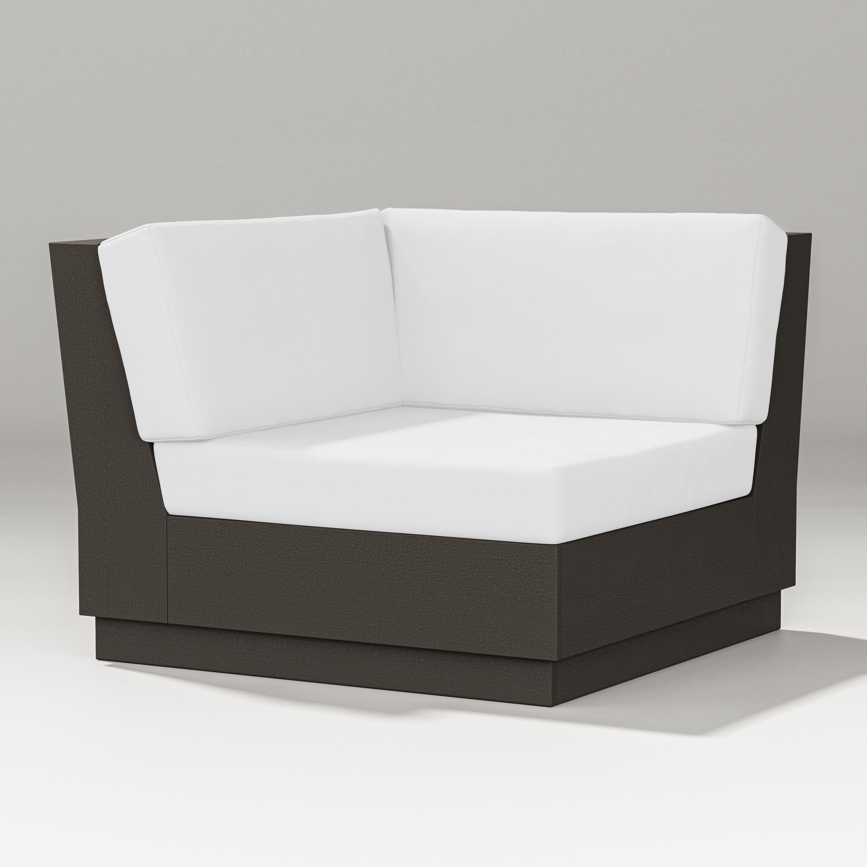 PW Designer Series Elevate Modular Corner Chair in Vintage Coffee / Natural