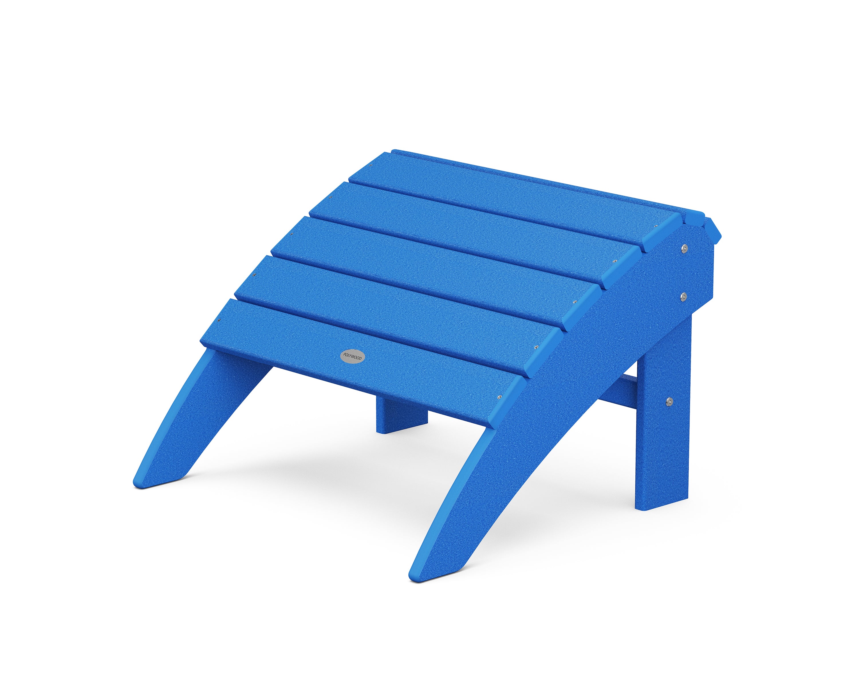 POLYWOOD® Vineyard Curveback Adirondack Ottoman in Pacific Blue