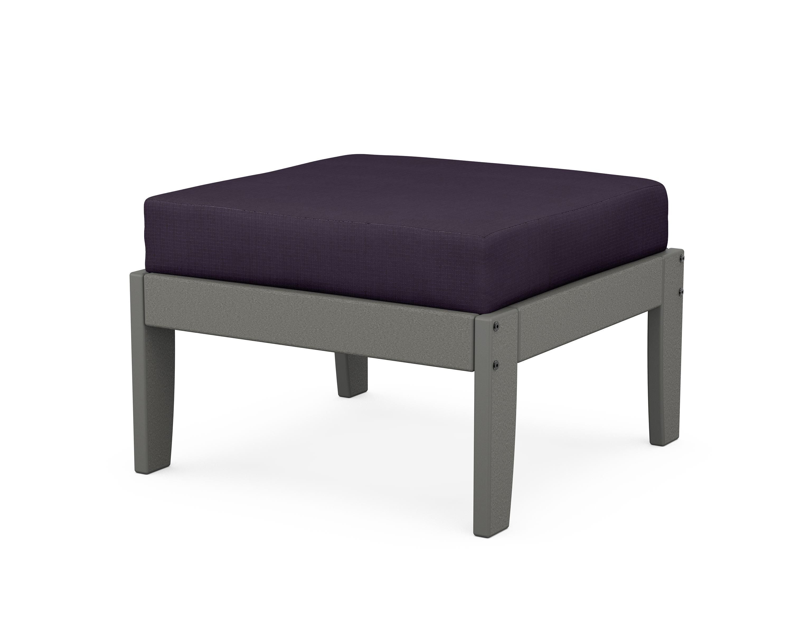 Unbranded Modular Ottoman - Classic in Slate Grey / Navy Linen