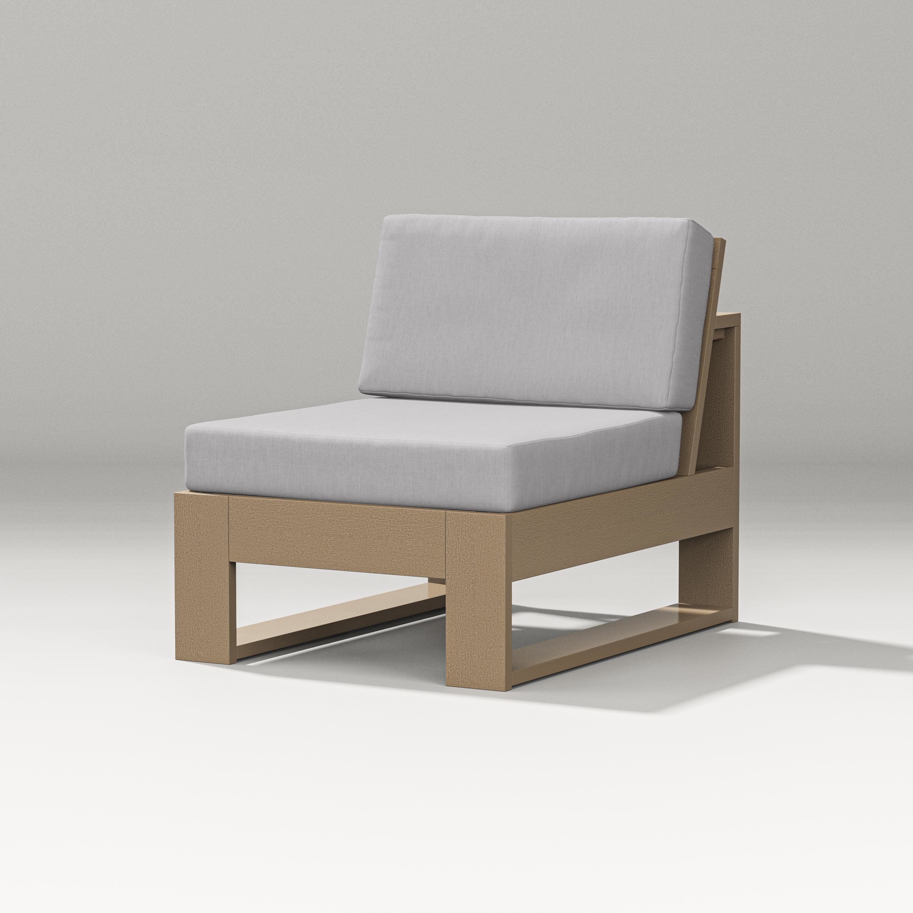 PW Designer Series Latitude Modular Armless Chair in Vintage Sahara / Granite