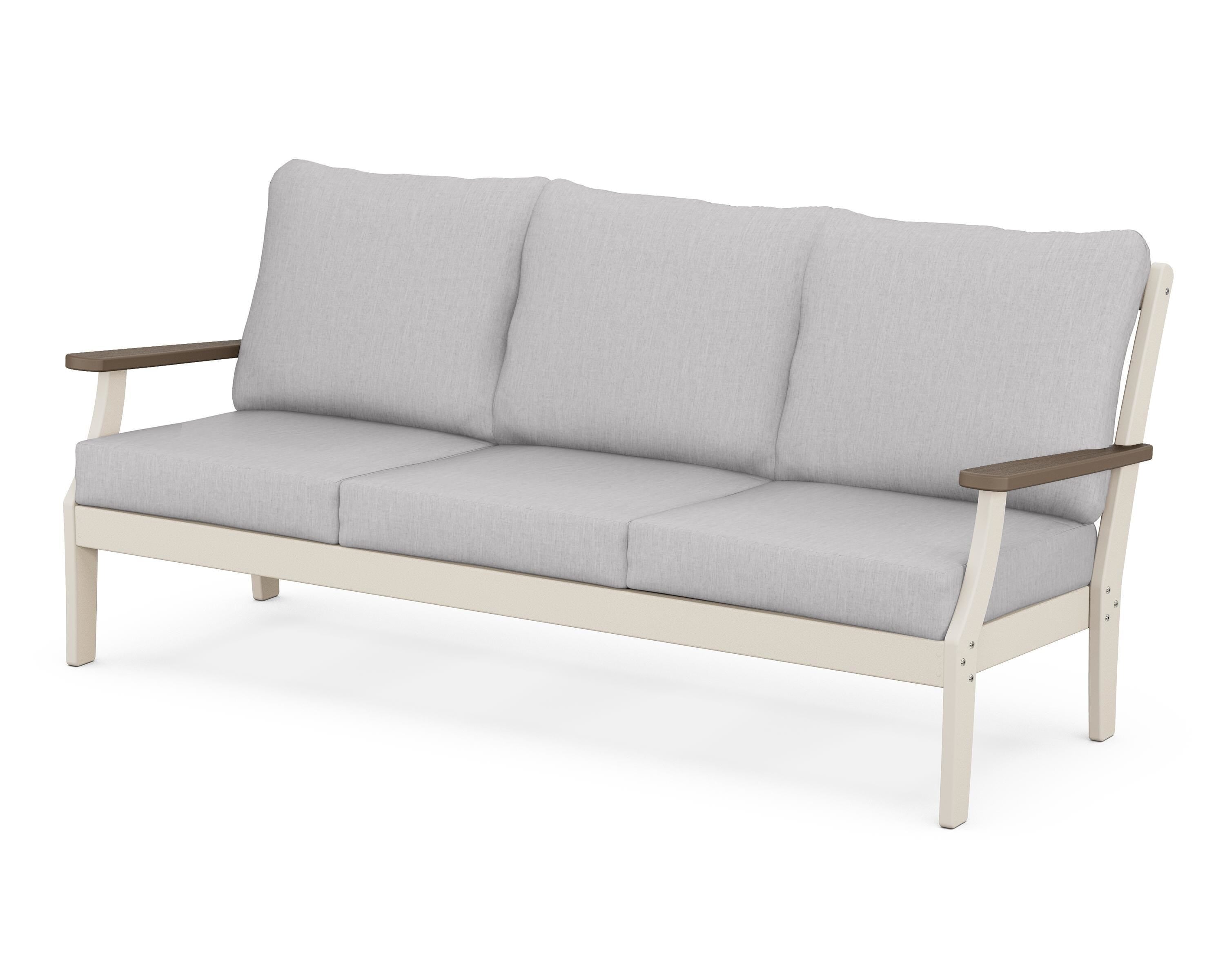 POLYWOOD® Braxton Deep Seating Sofa in Sand / Kona / Granite