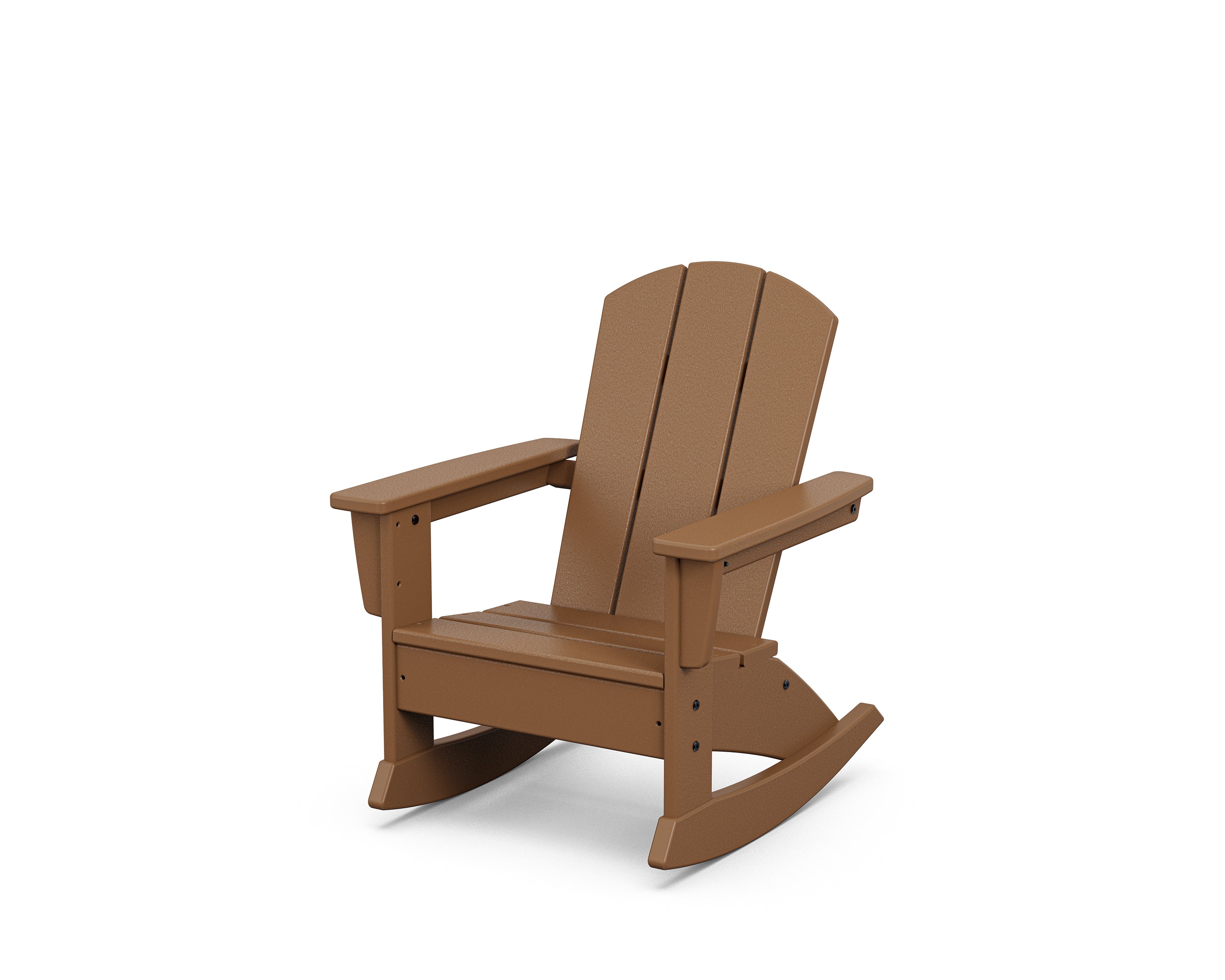 POLYWOOD® Kids Nautical Adirondack Rocking Chair in Teak