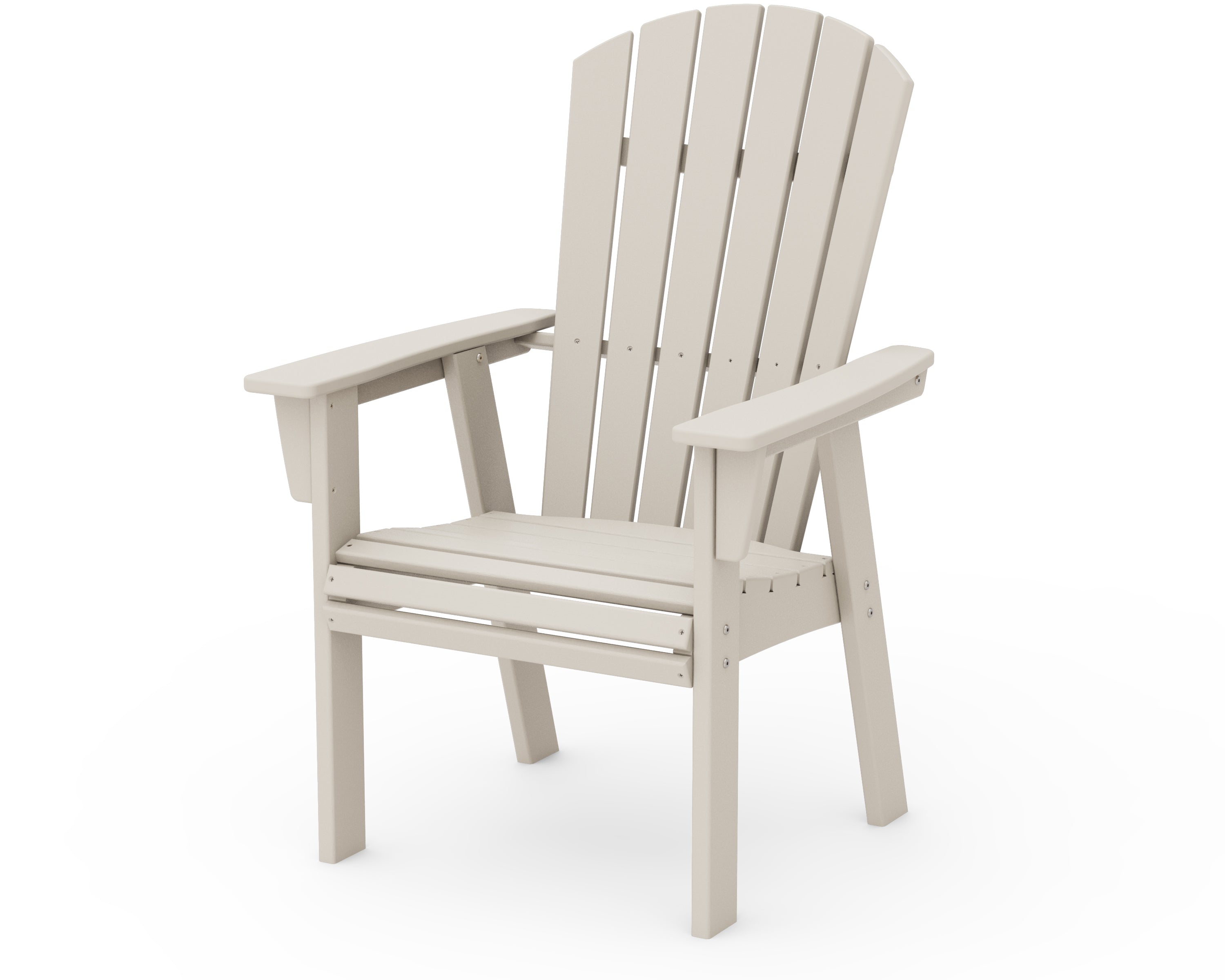 POLYWOOD® Nautical Curveback Adirondack Dining Chair in Sand