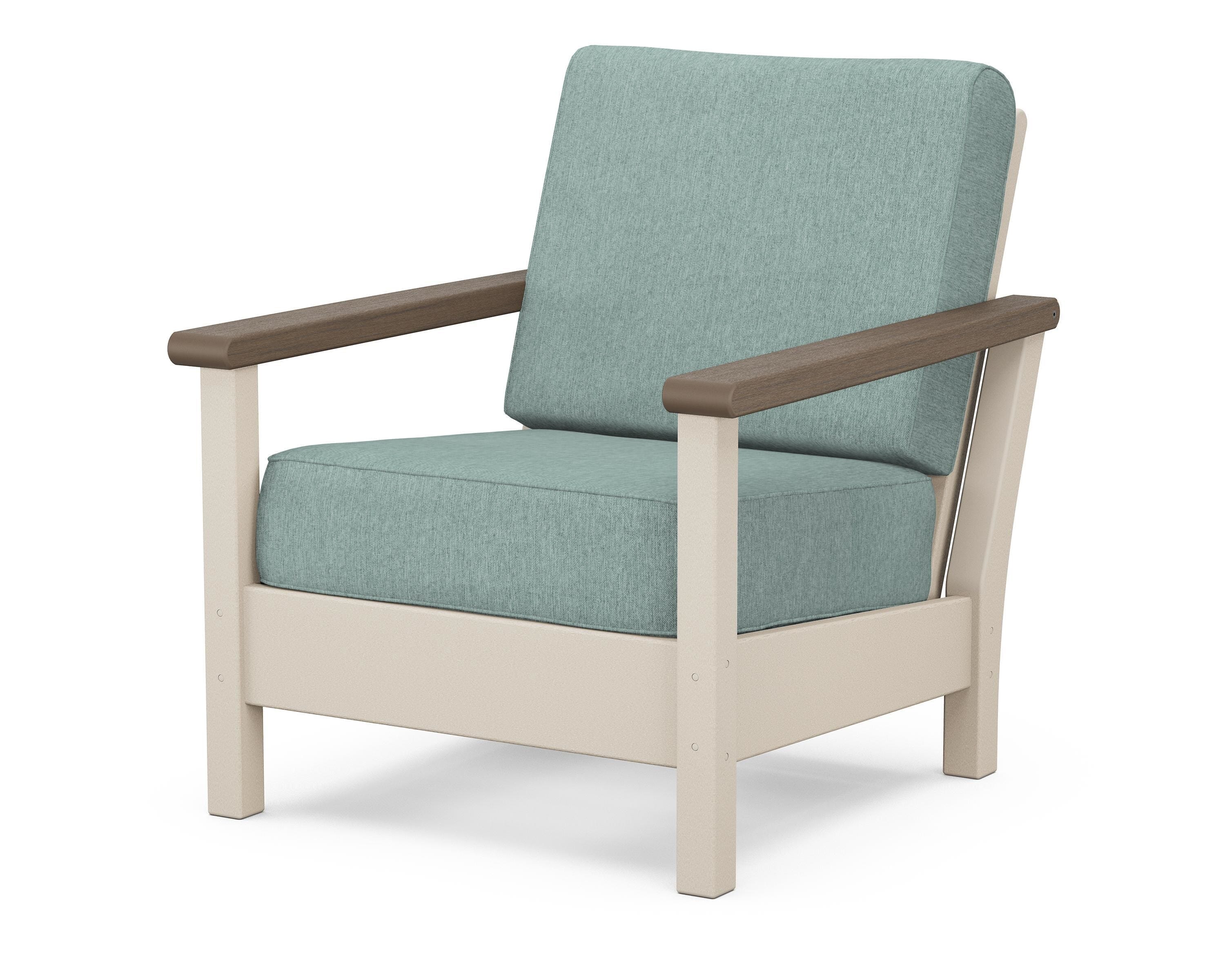 POLYWOOD® Harbour Deep Seating Chair in Sand / Kona / Glacier Spa