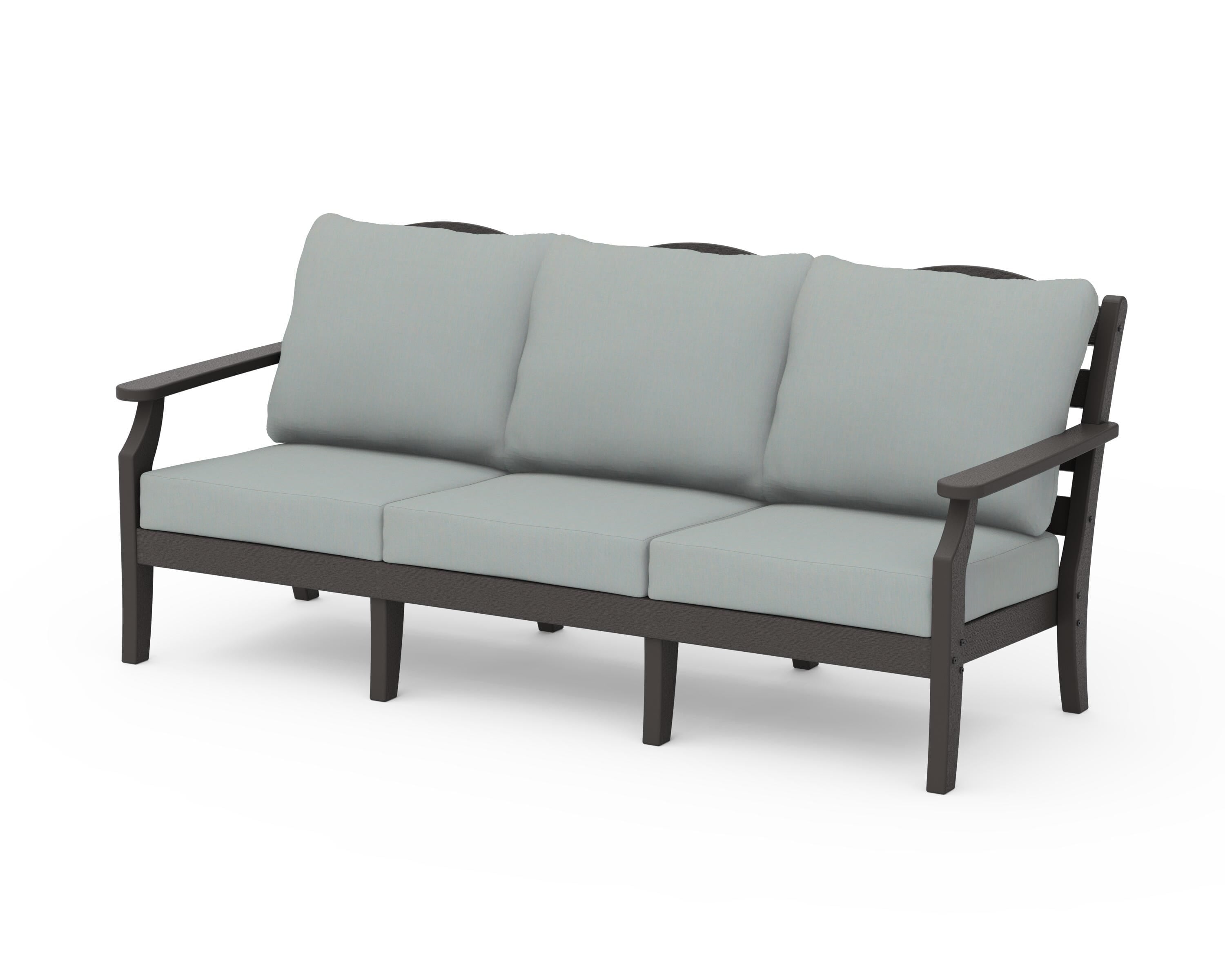 Draper James™ by POLYWOOD® Savannah Deep Seating Sofa in Vintage Coffee / Spa