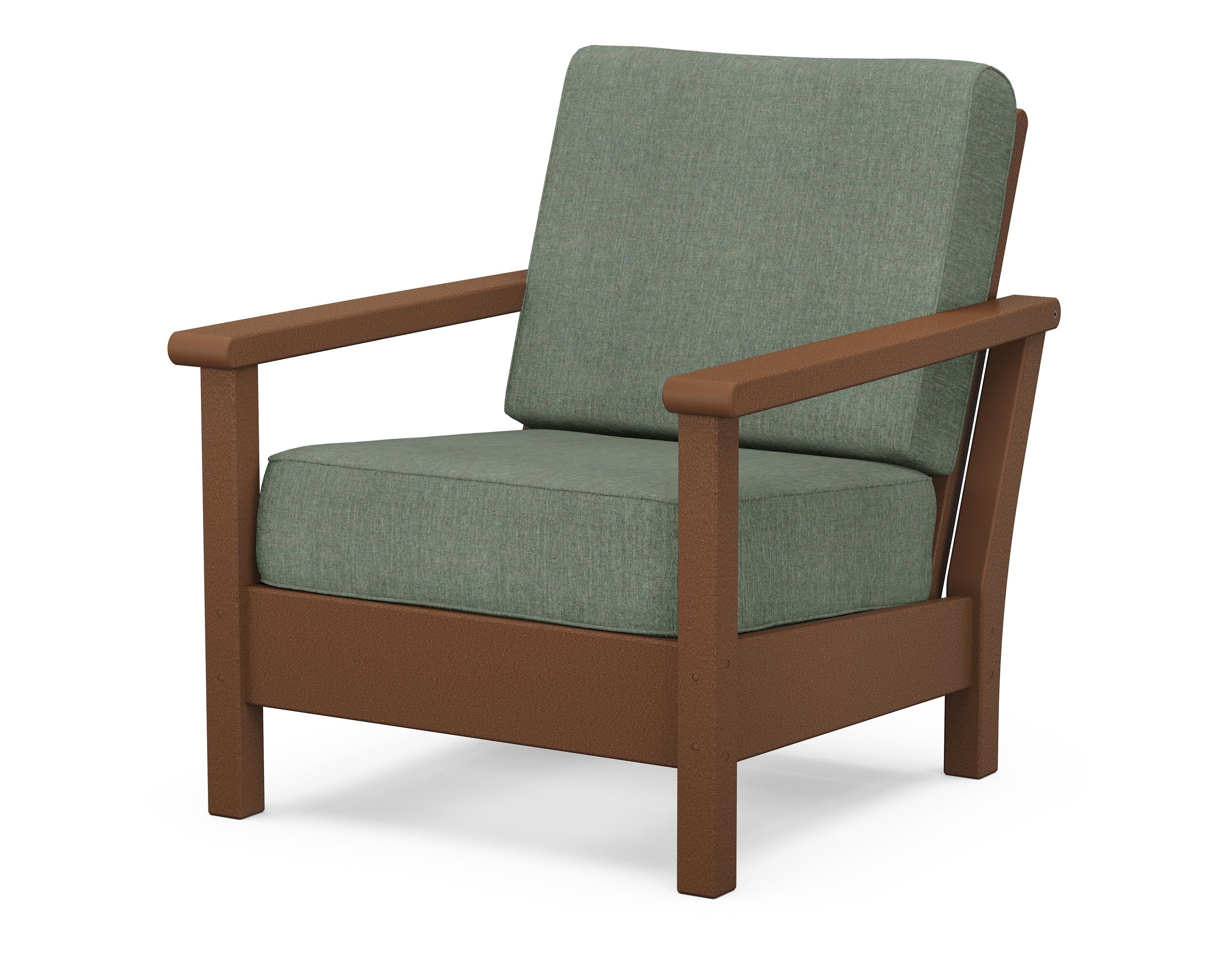 POLYWOOD® Harbour Deep Seating Chair in Teak / Cast Sage