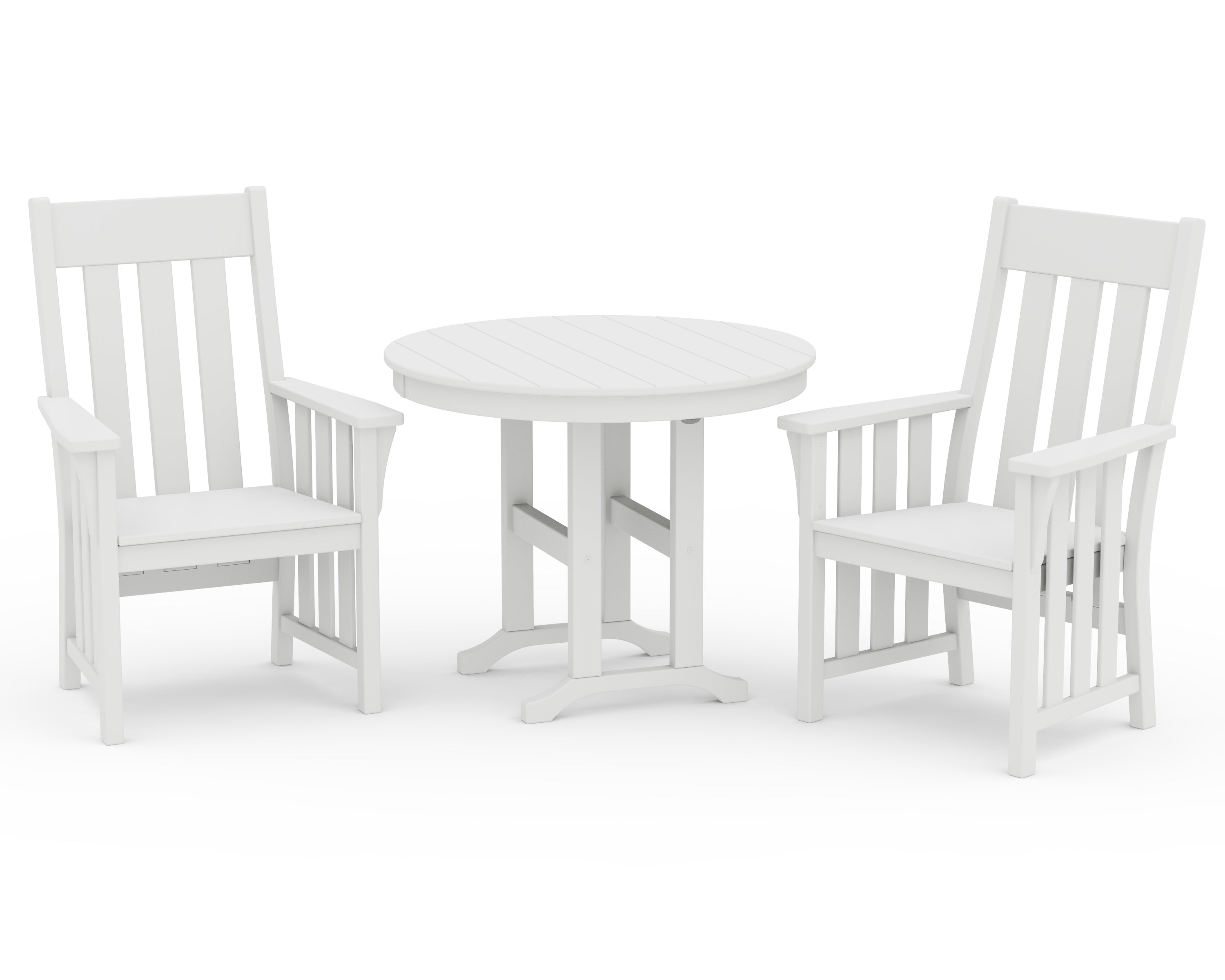 Martha Stewart by POLYWOOD® Acadia 3-Piece Farmhouse Dining Set in White
