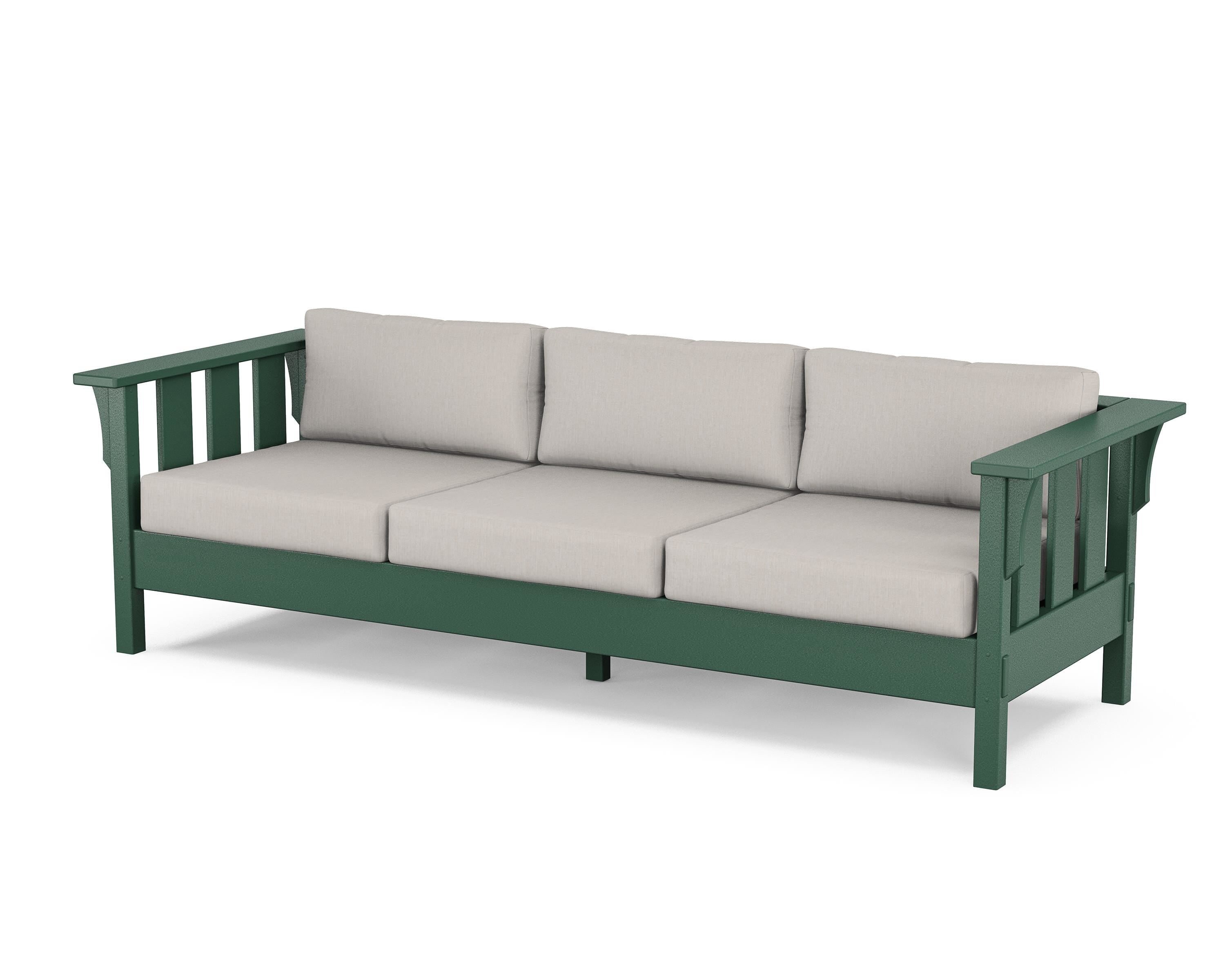 Martha Stewart by POLYWOOD® Acadia Deep Seating Sofa in Green / Cast Ash