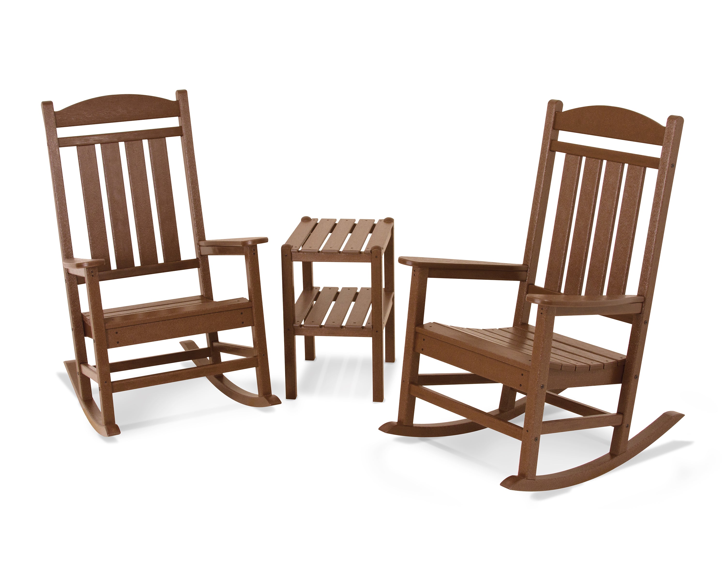 POLYWOOD® Presidential 3-Piece Rocker Set in Teak