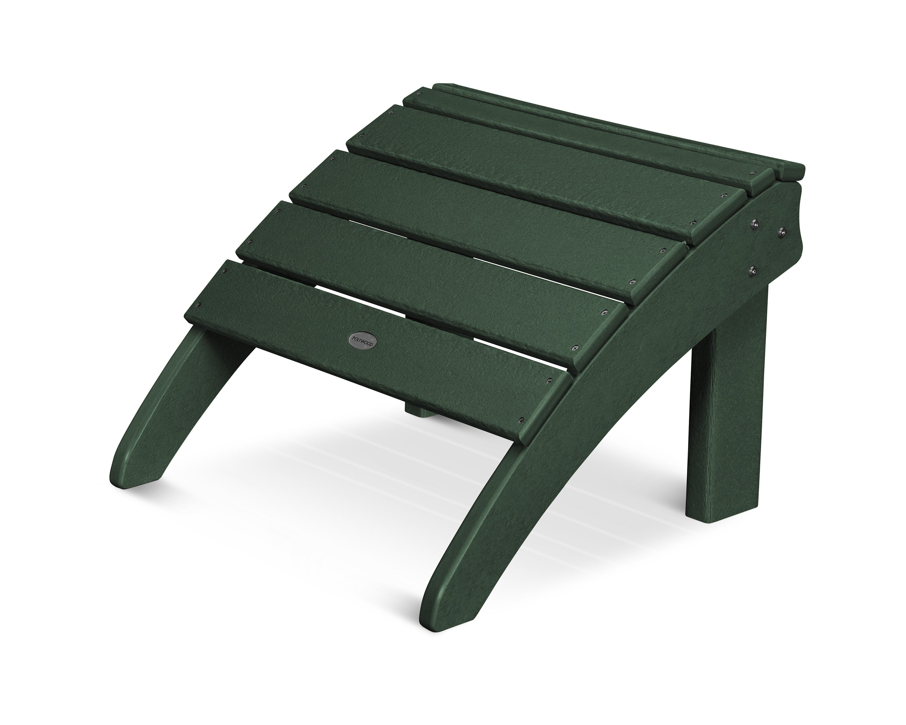 POLYWOOD® Seashell Ottoman in Green