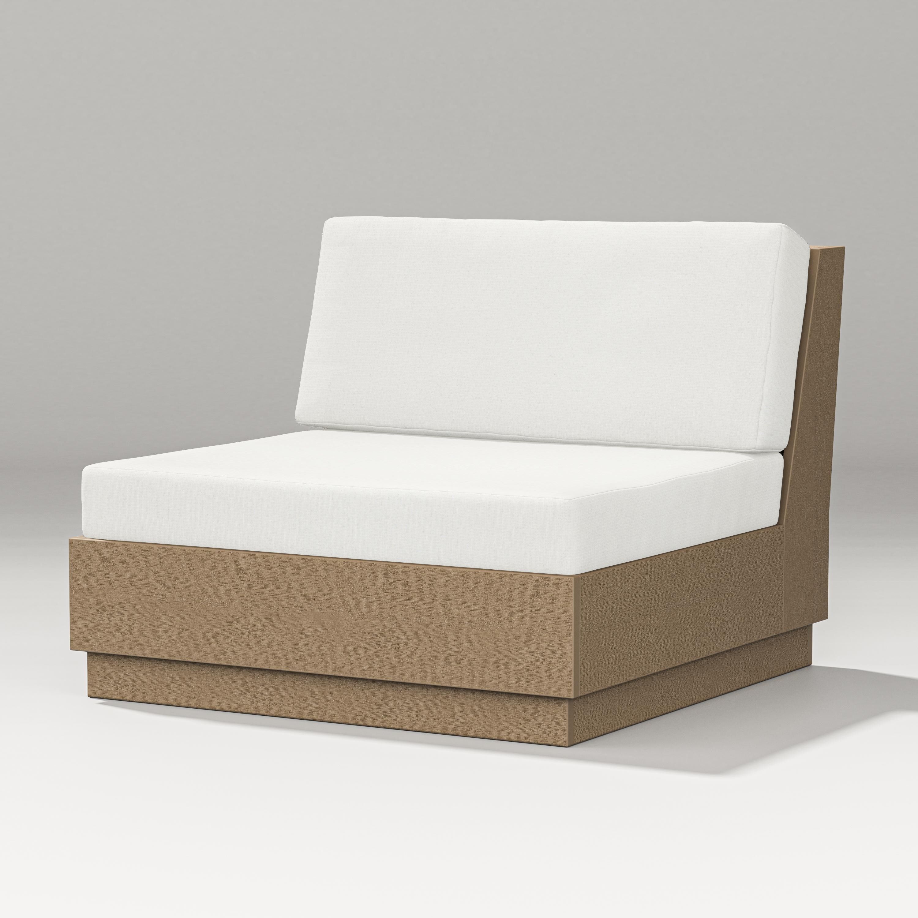 PW Designer Series Elevate Modular Armless Chair in Vintage Sahara / Natural Linen