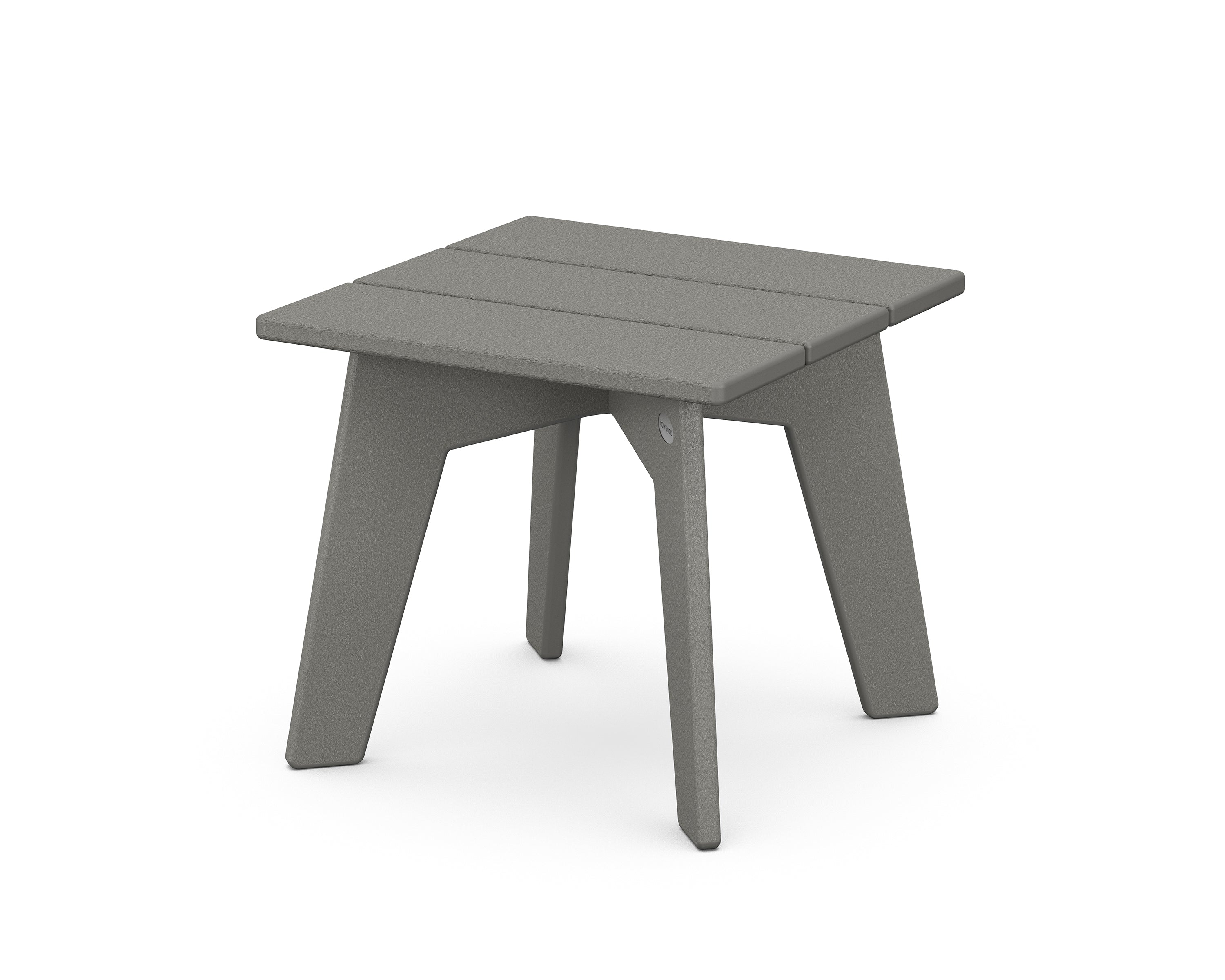 POLYWOOD® Riviera Modern Side Table in Slate Grey