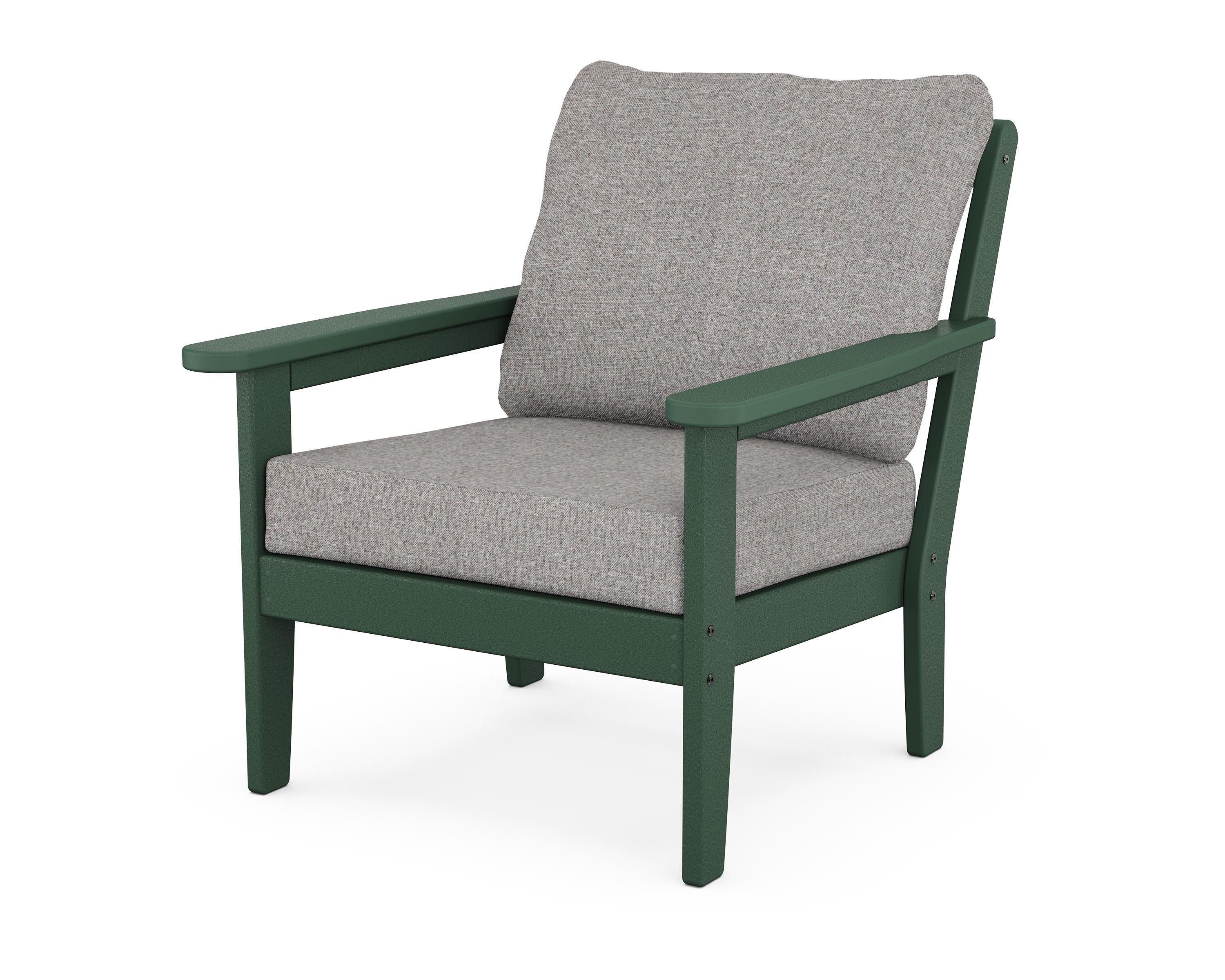 Country Living Cottage Deep Seating Chair in Green / Grey Mist