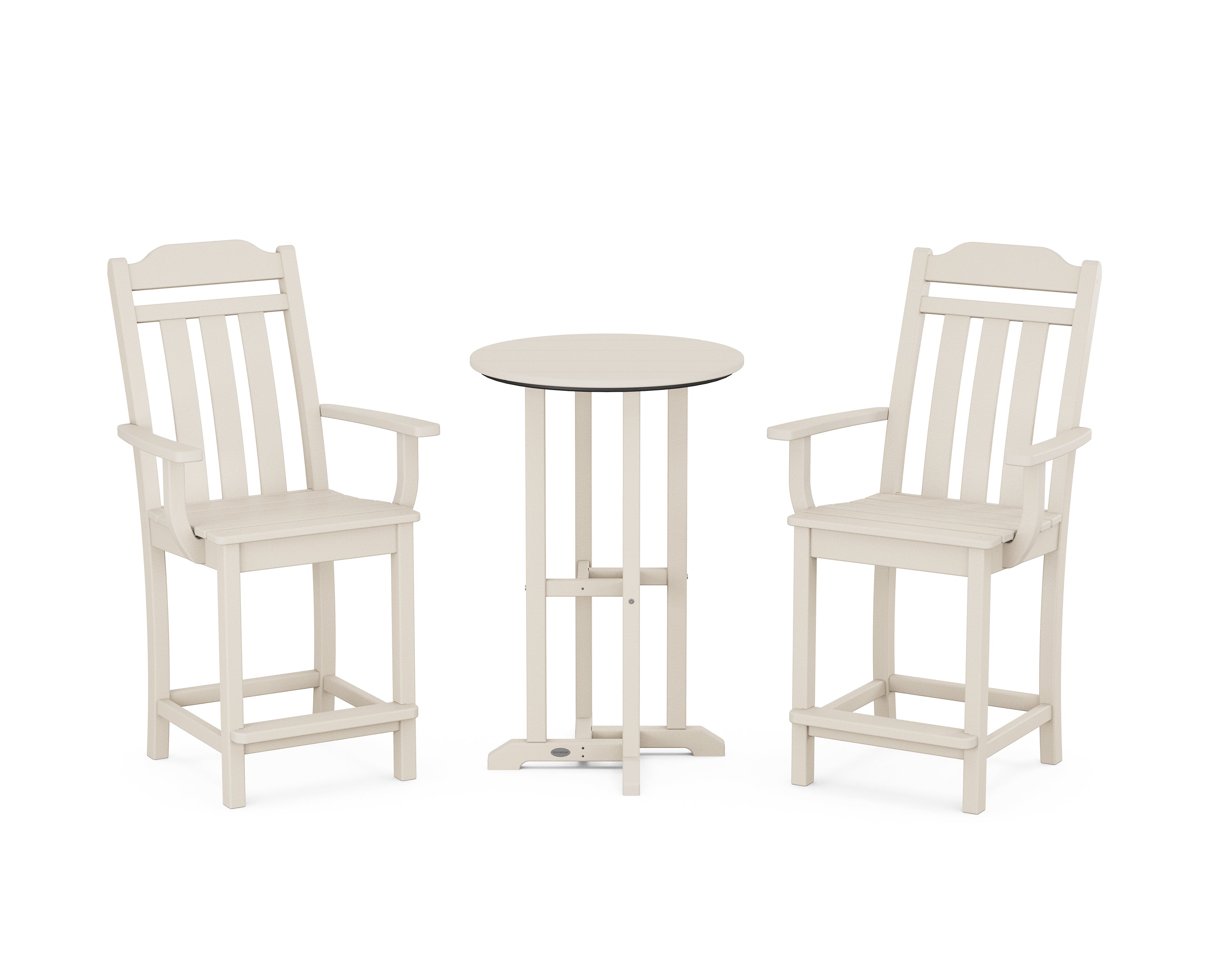 Country Living Cottage 3-Piece Farmhouse Bistro Counter Set in Sand