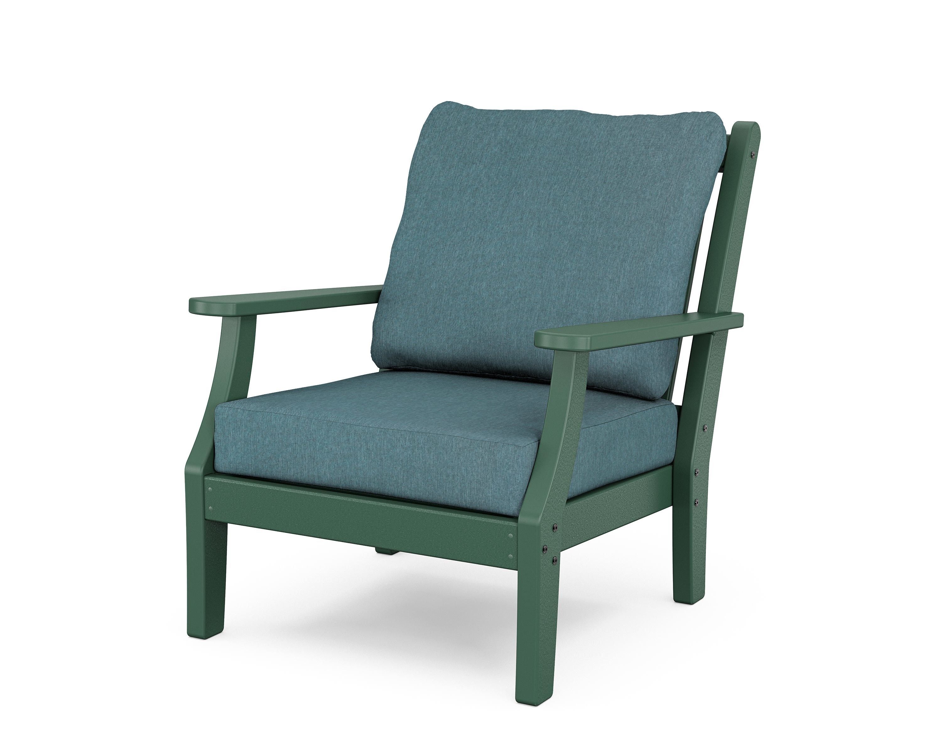 Country Living Wovendale Deep Seating Chair in Green / Ocean Teal