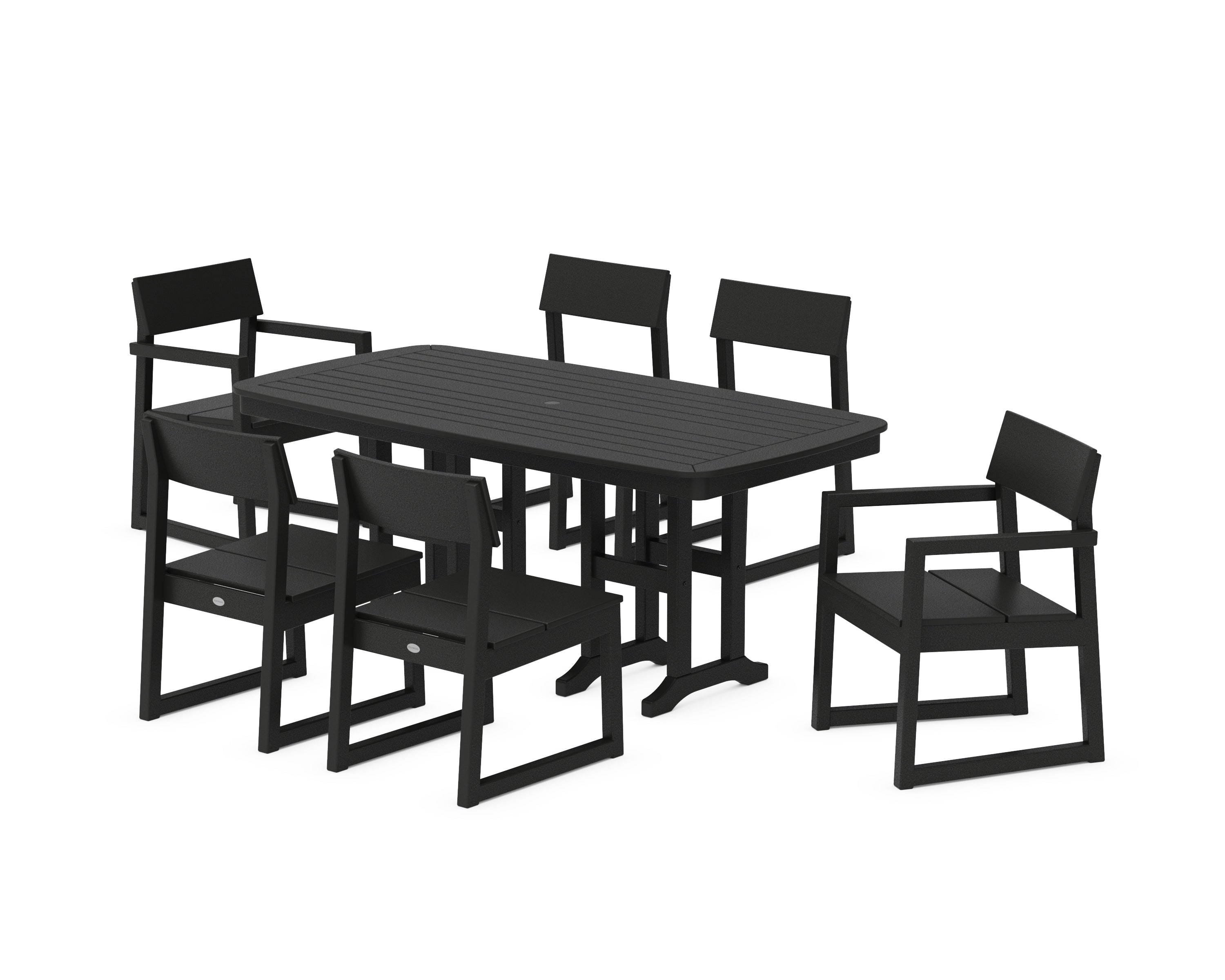 POLYWOOD® EDGE 7-Piece Dining Set in Black