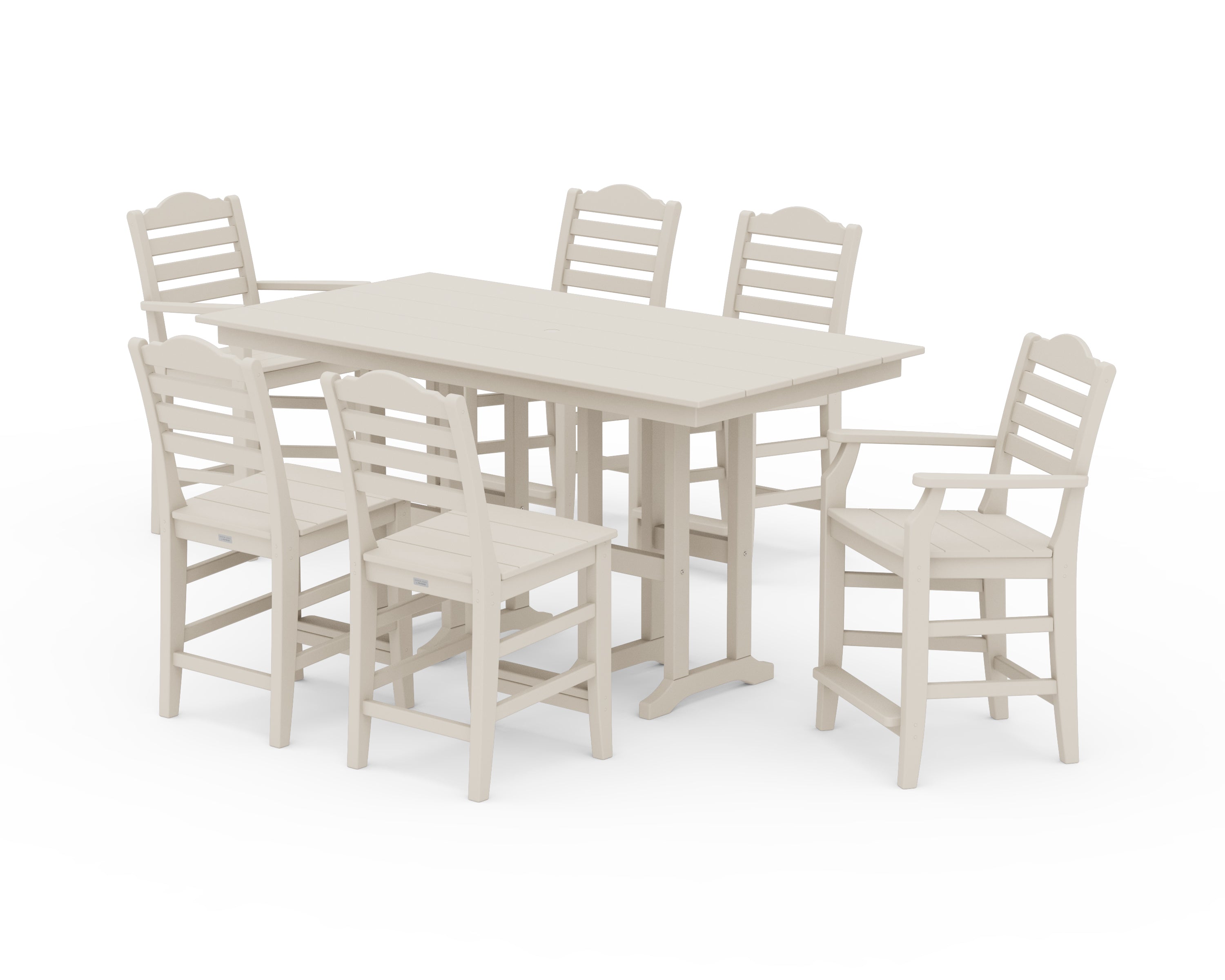 Draper James™ by POLYWOOD® Savannah 7-Piece Farmhouse Counter Set in Sand