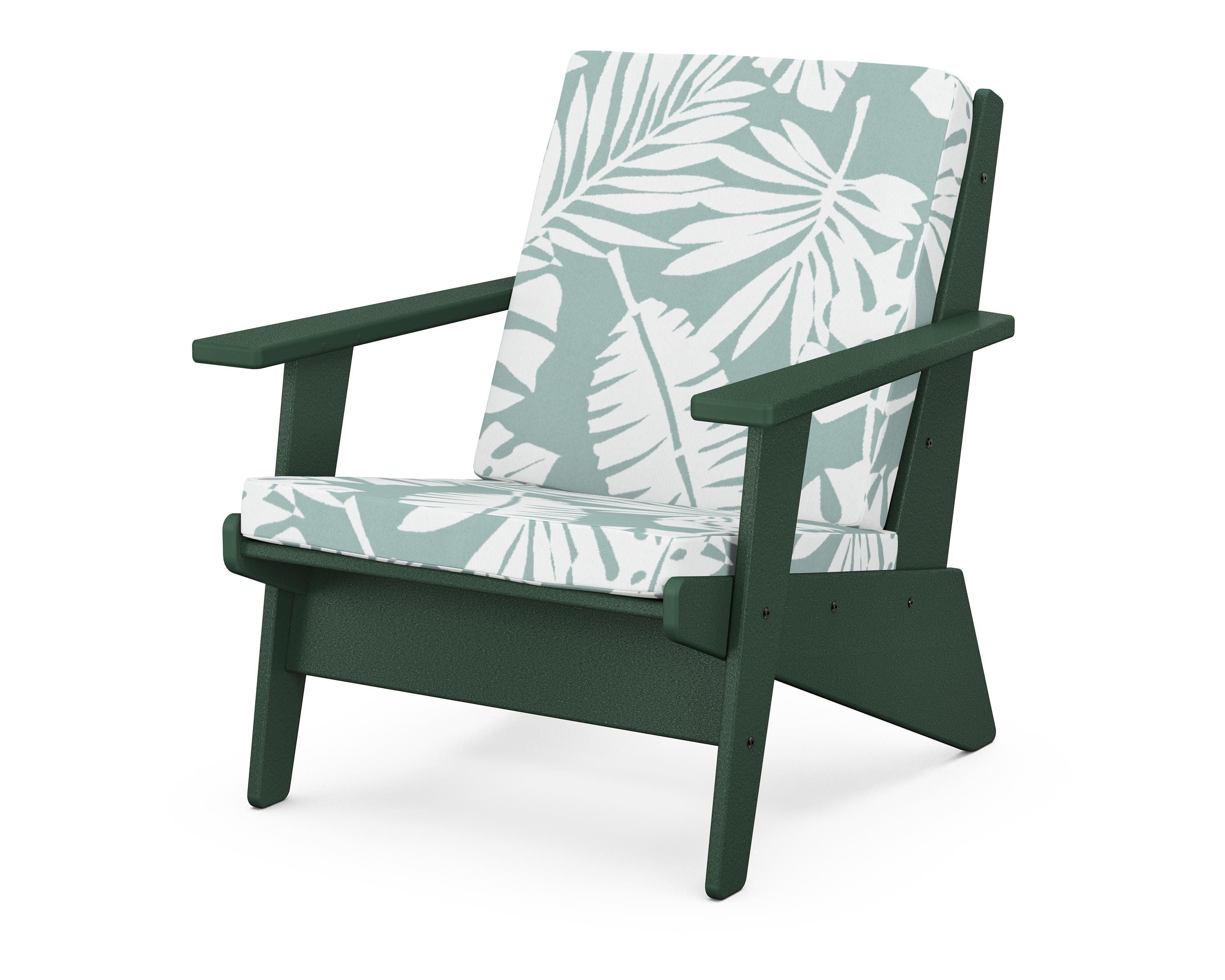 POLYWOOD® Riviera Modern Lounge Chair in Green / Leaf Glacier Spa