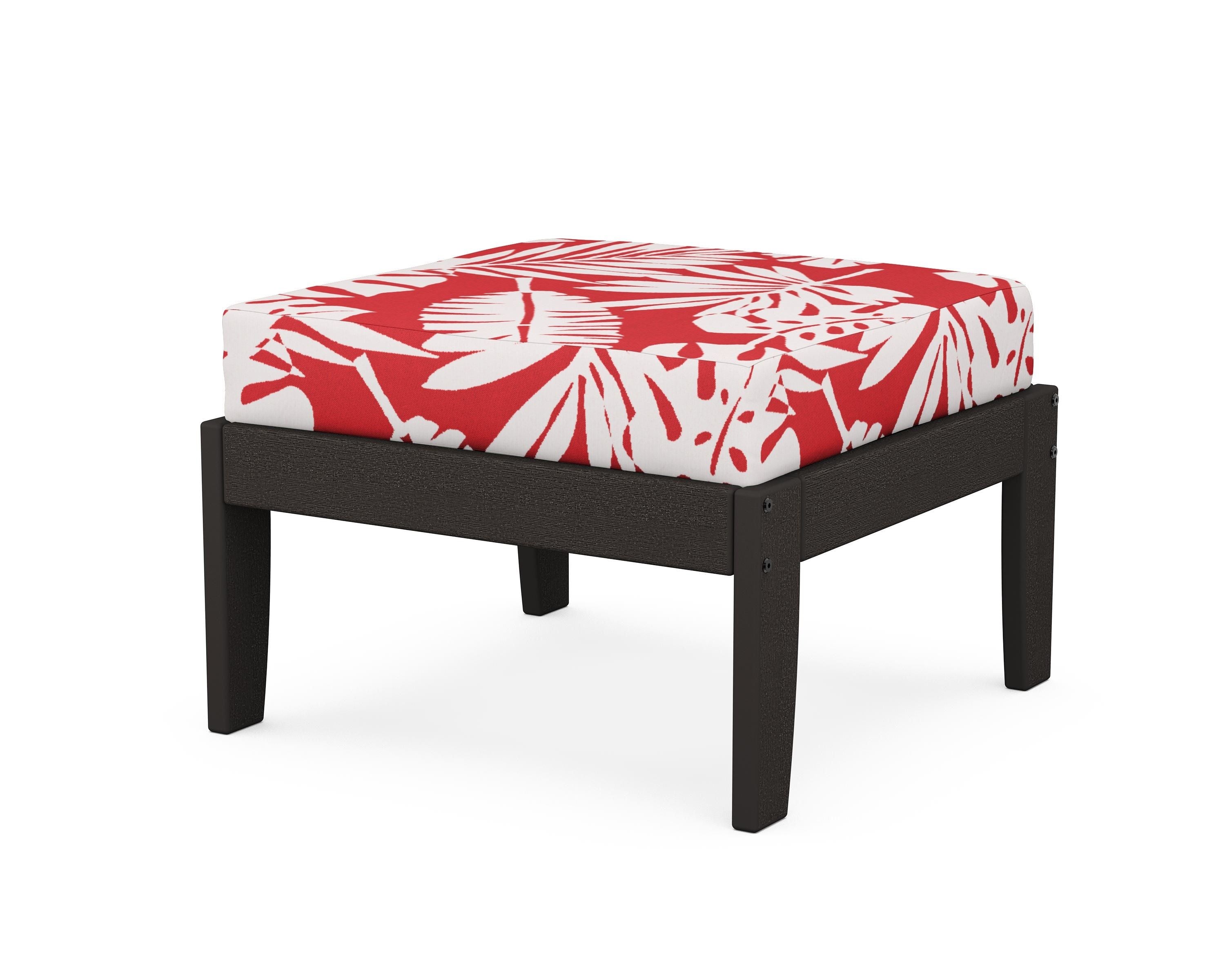 Unbranded Modular Ottoman - Classic in Vintage Coffee / Leaf Crimson