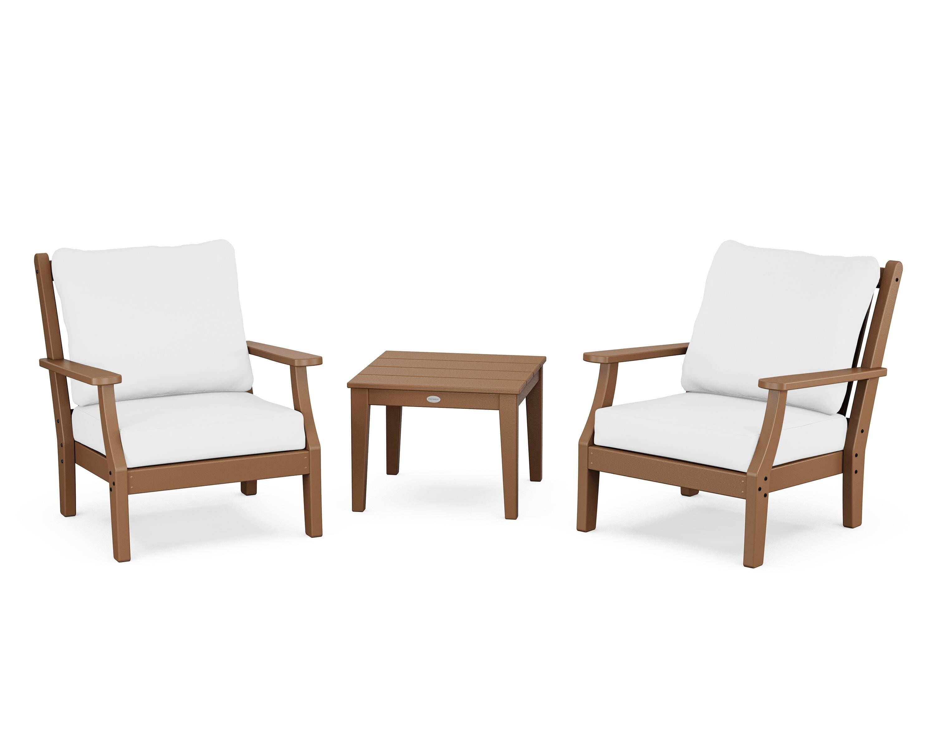Country Living Wovendale 3-Piece Deep Seating Set in Teak / Natural