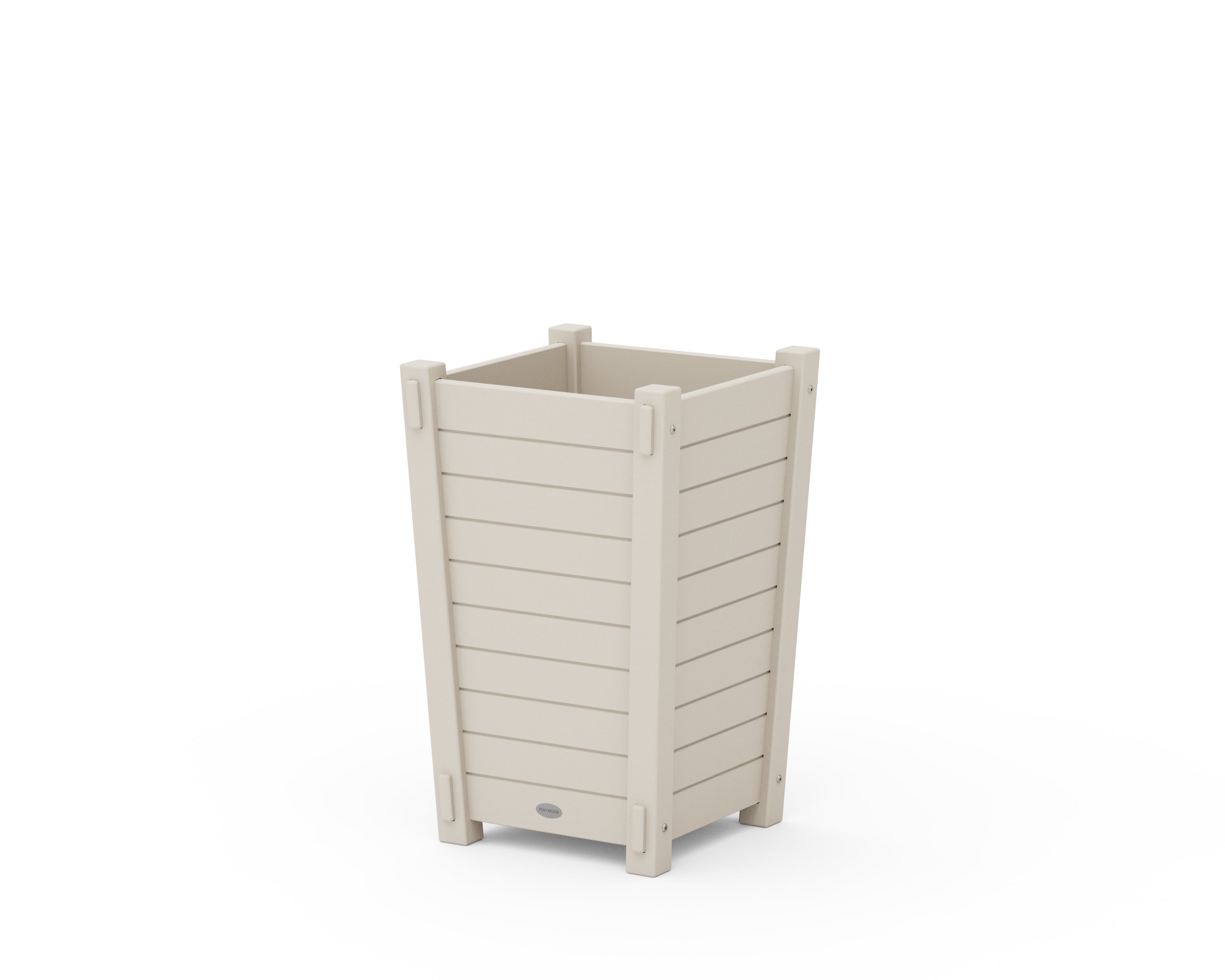 POLYWOOD® Nautical Tapered Square Short Planter Box in Sand