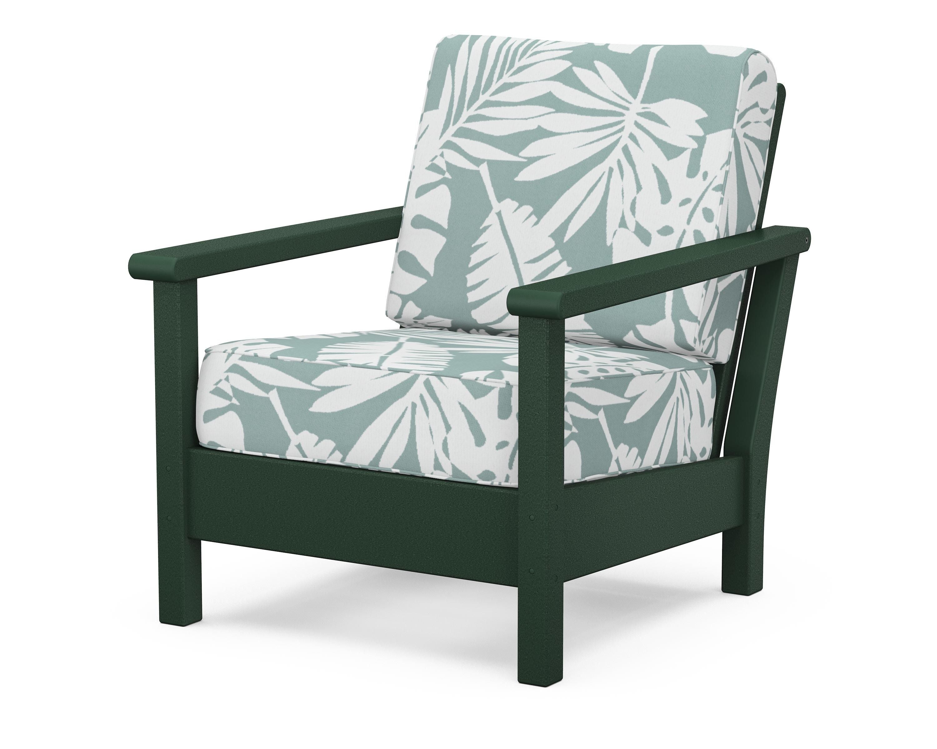 POLYWOOD® Harbour Deep Seating Chair in Green / Leaf Glacier Spa