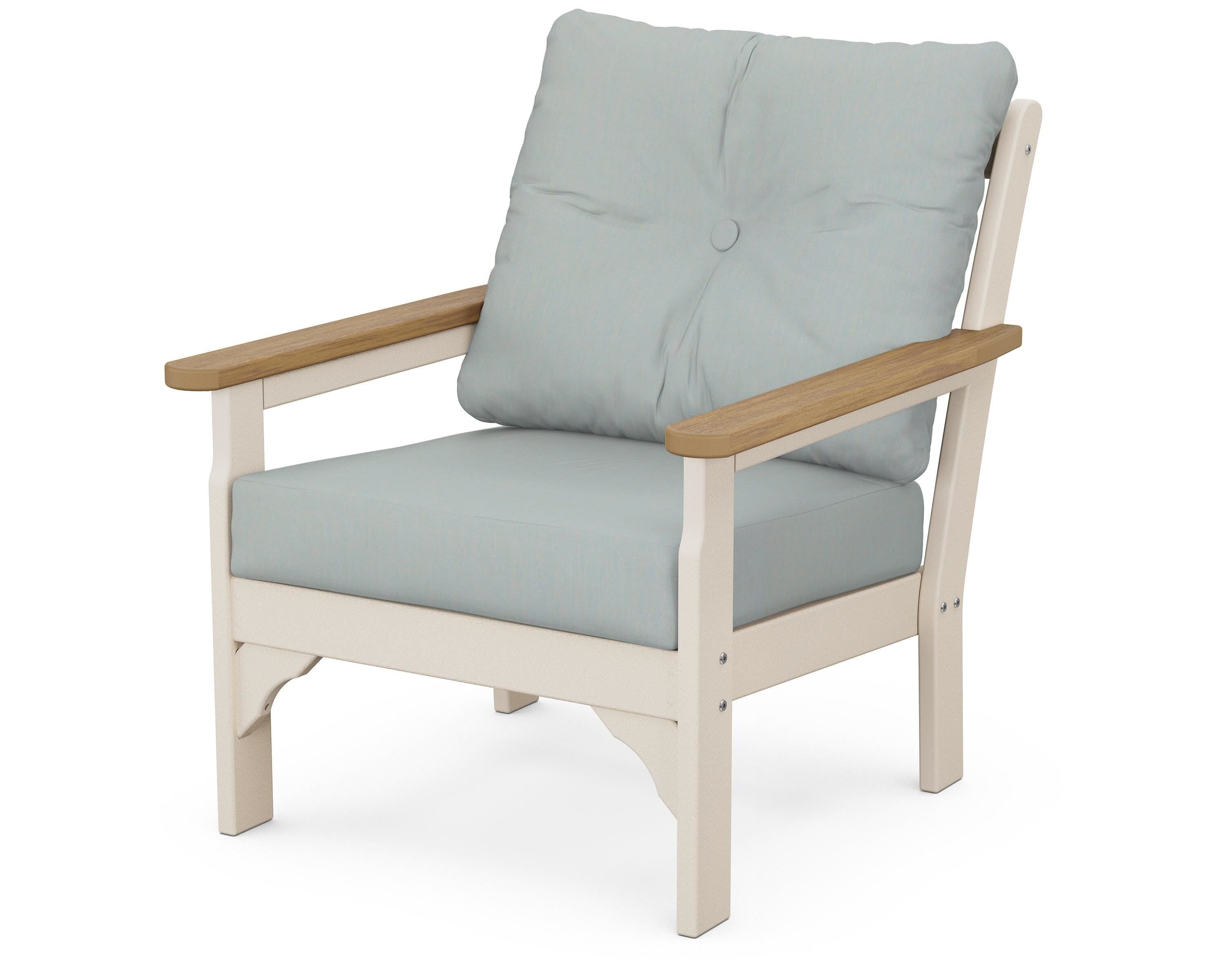 POLYWOOD® Vineyard Deep Seating Chair in Sand / Natural / Spa