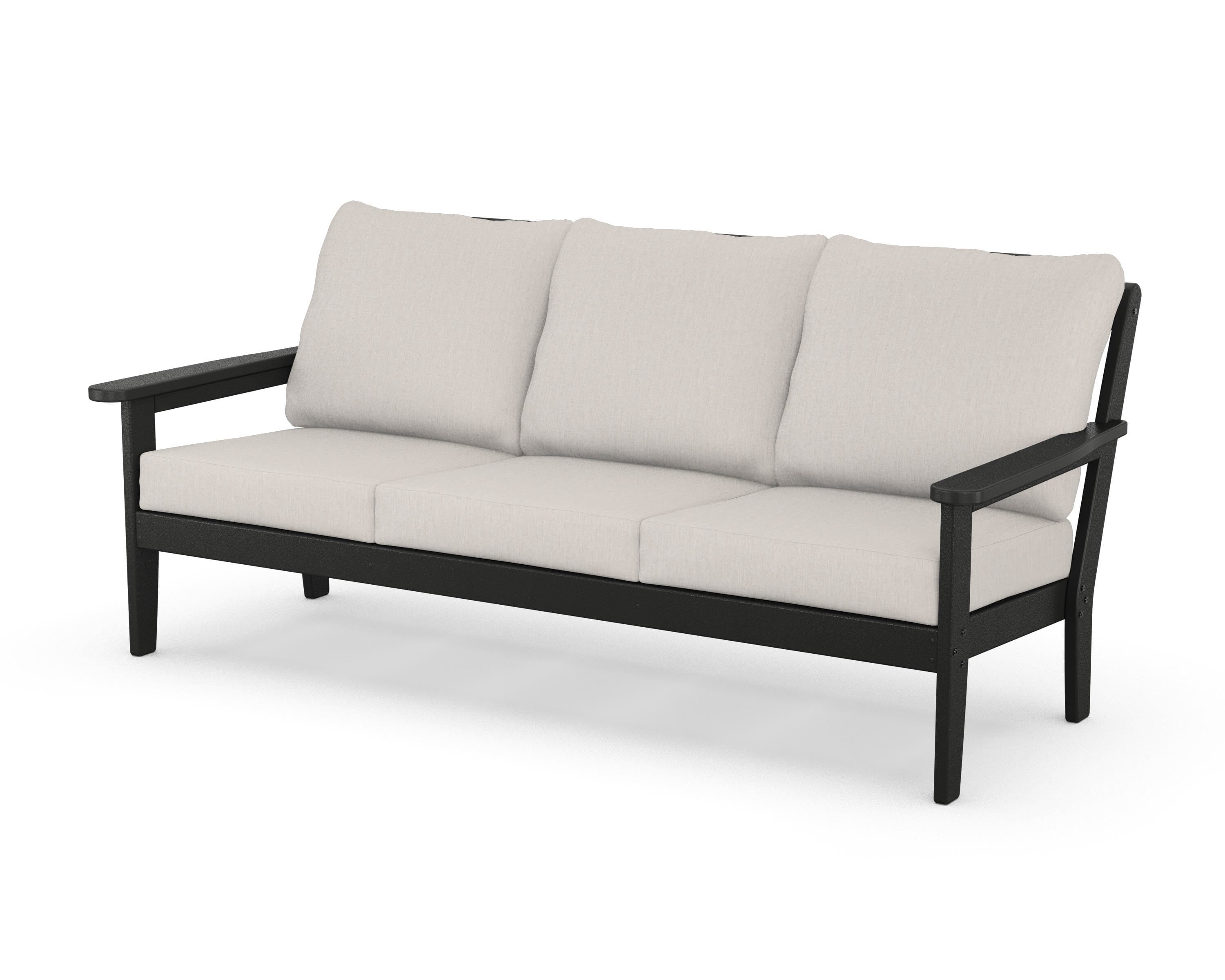 Country Living Cottage Deep Seating Sofa in Black / Cast Ash