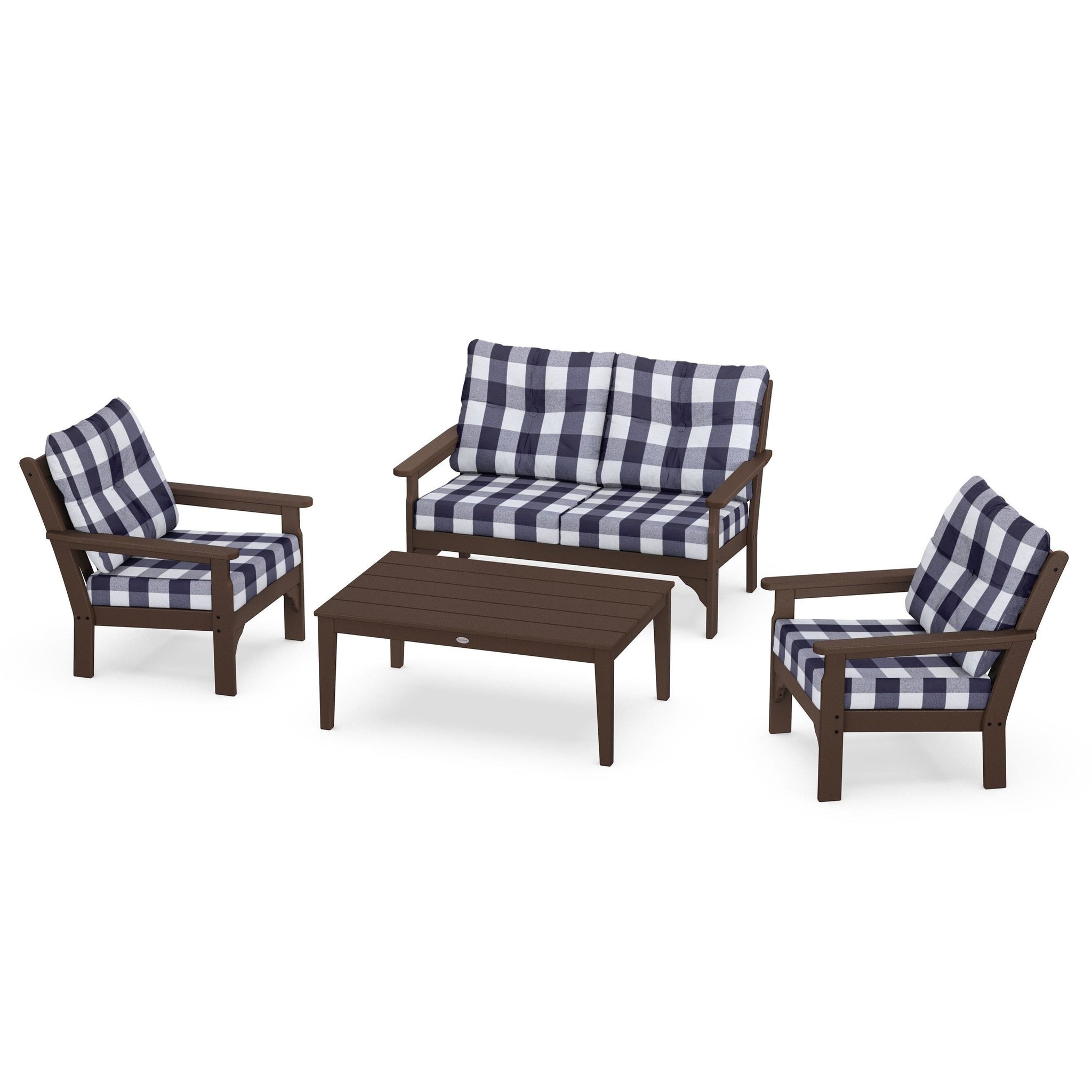 Vineyard 4 Piece Deep Seating Set - Mahogany