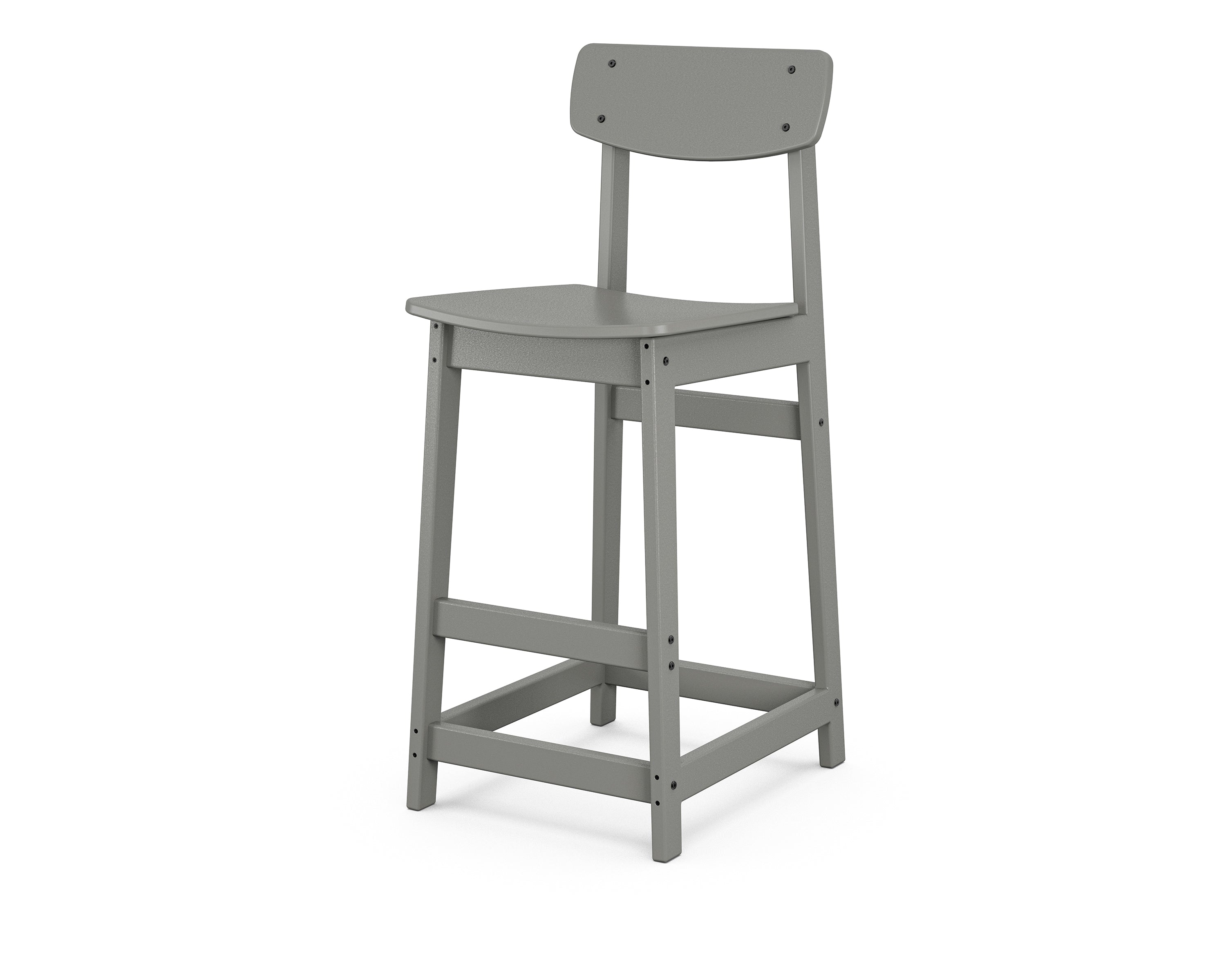 POLYWOOD® Modern Studio Urban Bar Chair in Slate Grey