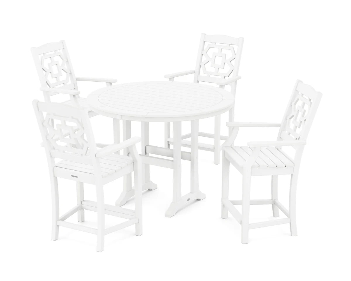 Chinoiserie 5-Piece Round Counter Set