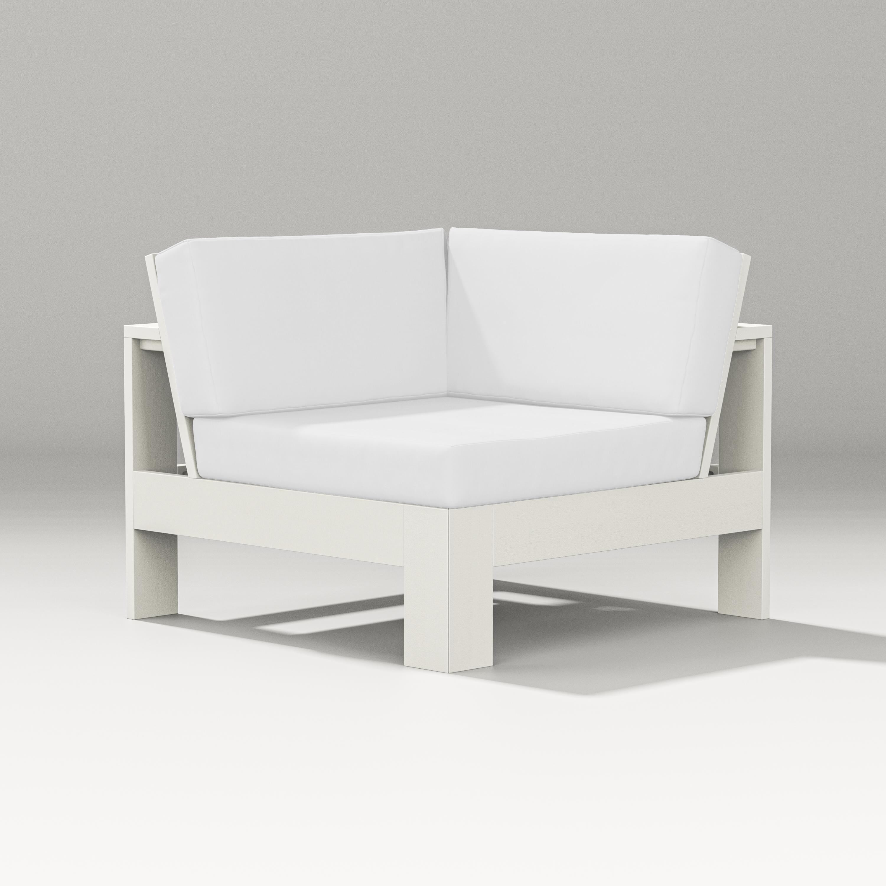 PW Designer Series Latitude Modular Corner Chair in Vintage White / Natural