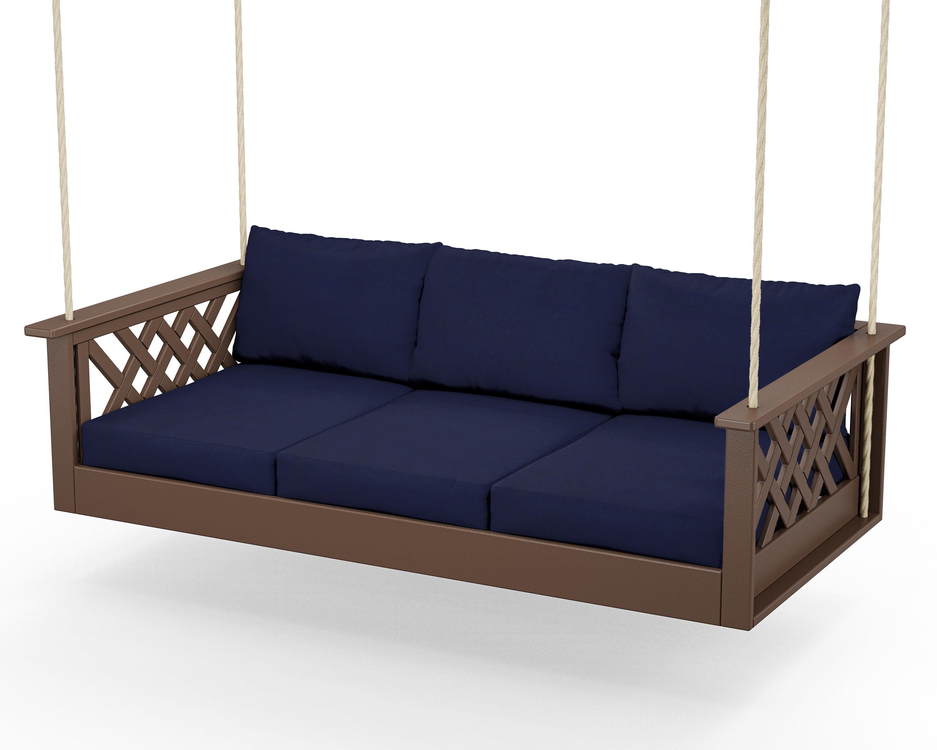 Country Living Wovendale Daybed Swing in Mahogany / Navy