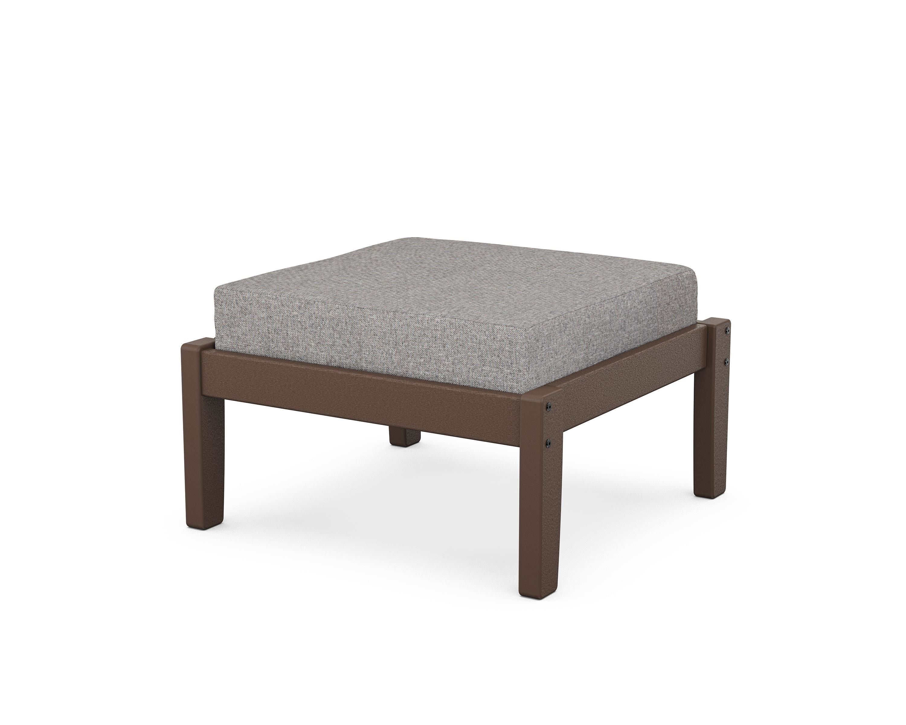 Unbranded Deep Seating Ottoman in Mahogany / Grey Mist