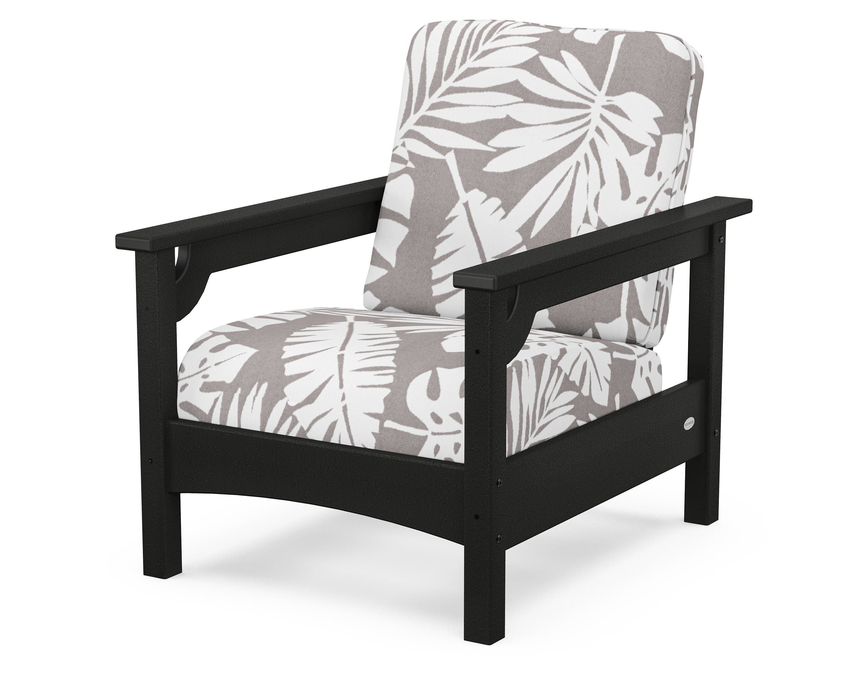 POLYWOOD® Club Chair in Black / Leaf Grey Mist