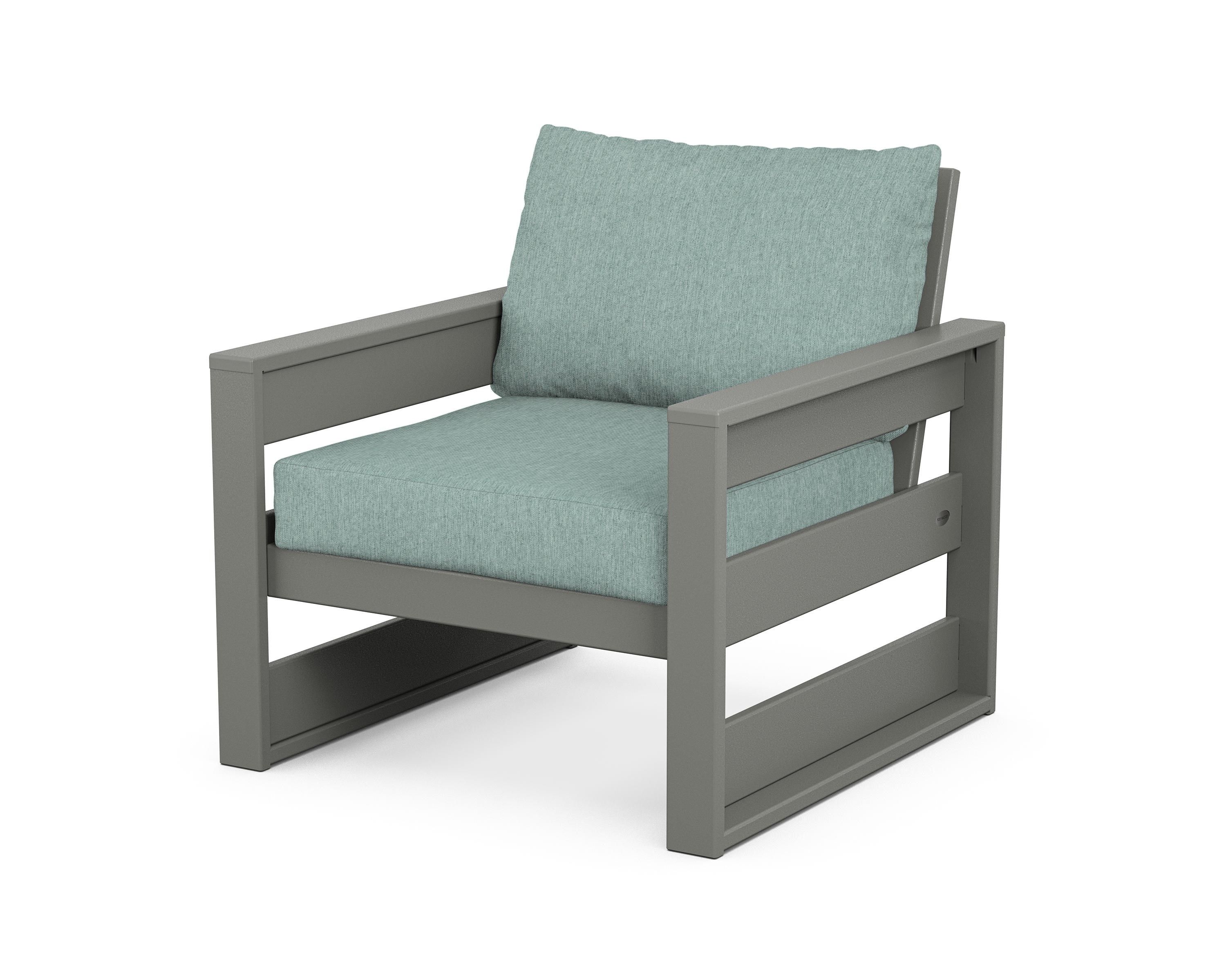 POLYWOOD® Westport Club Chair in Slate Grey / Glacier Spa
