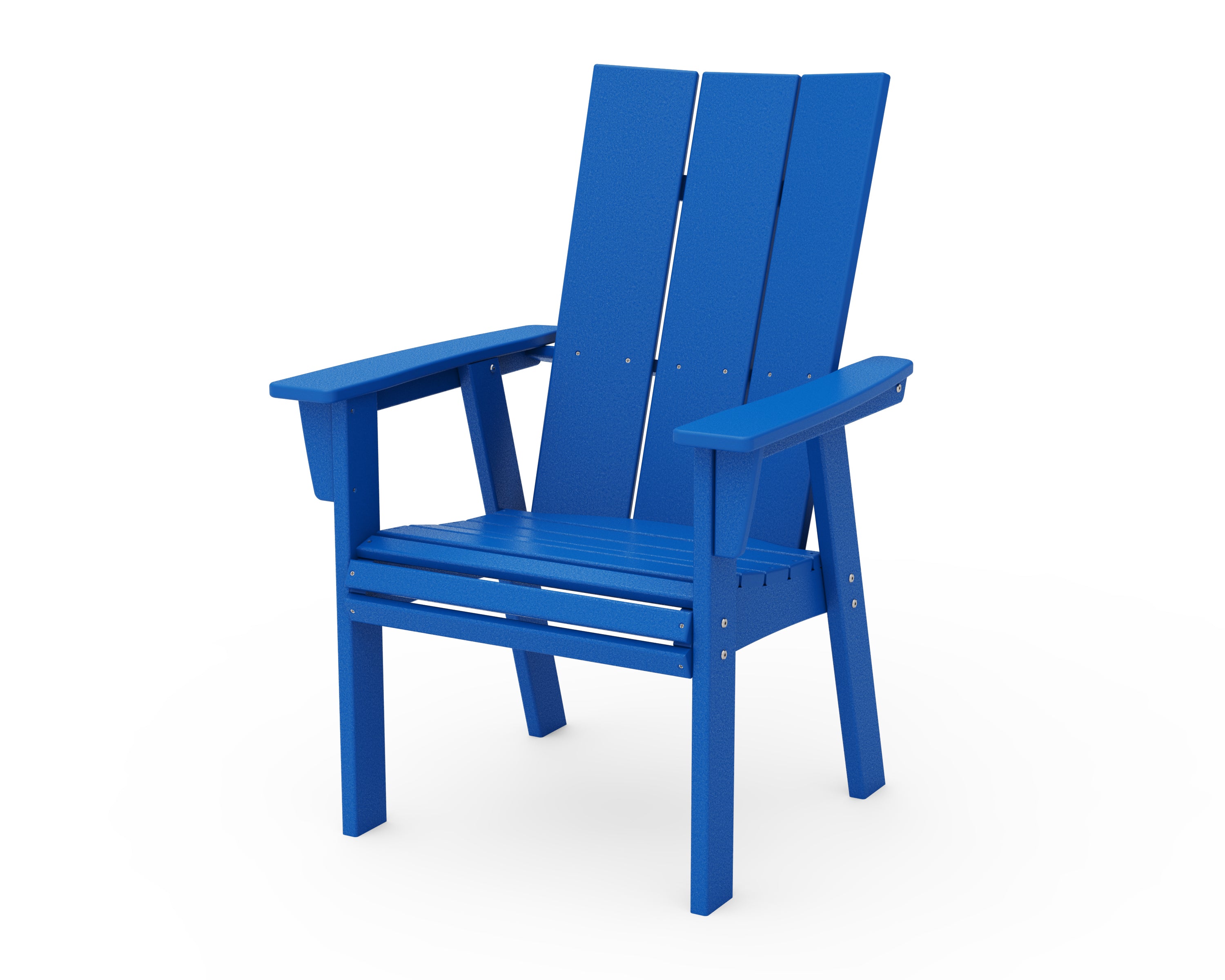 POLYWOOD® Modern Curveback Adirondack Dining Chair in Pacific Blue